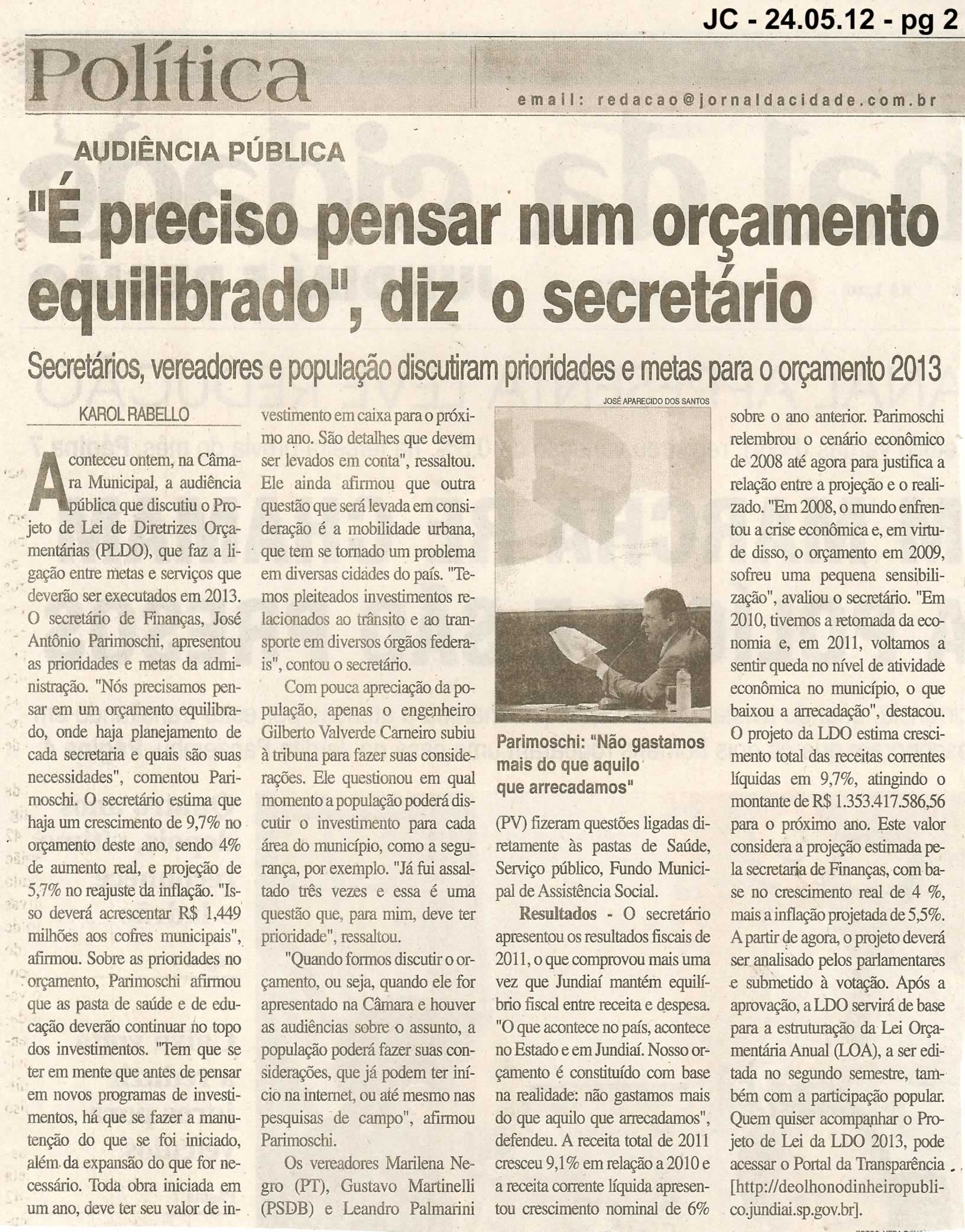 Jornal da Cidade - 24/05/2012