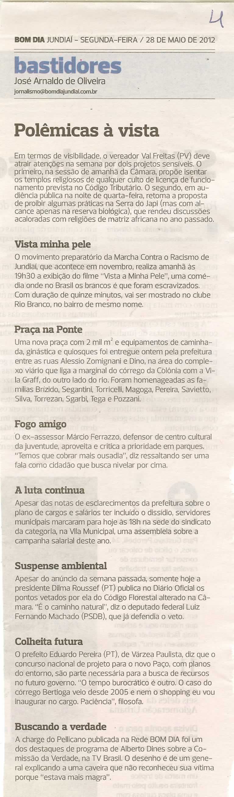 Bom Dia Jundiaí - 28/05/2012