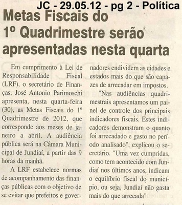 Jornal da Cidade - 29/05/2012