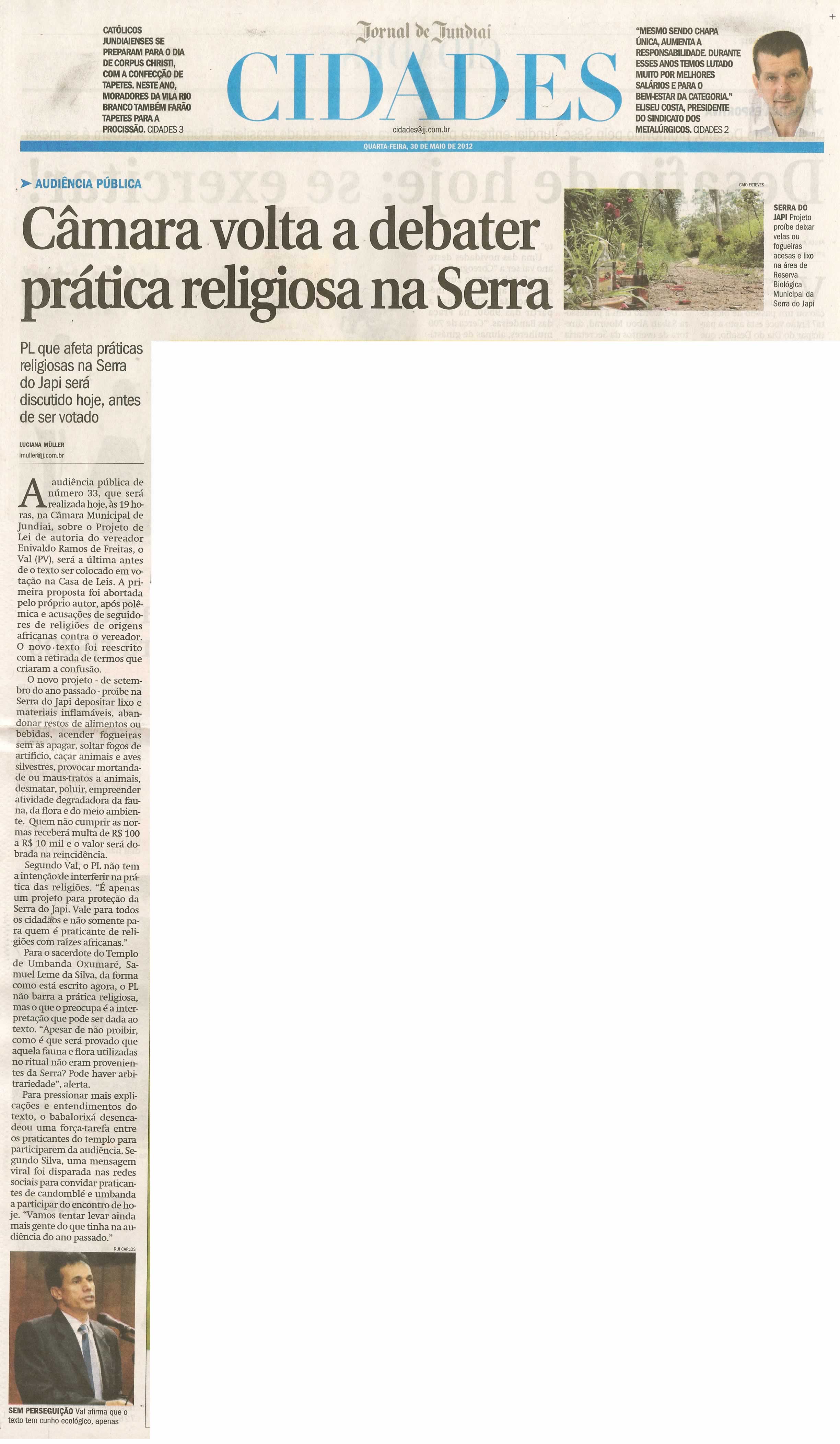 Jornal de Jundiaí - 30/05/2012