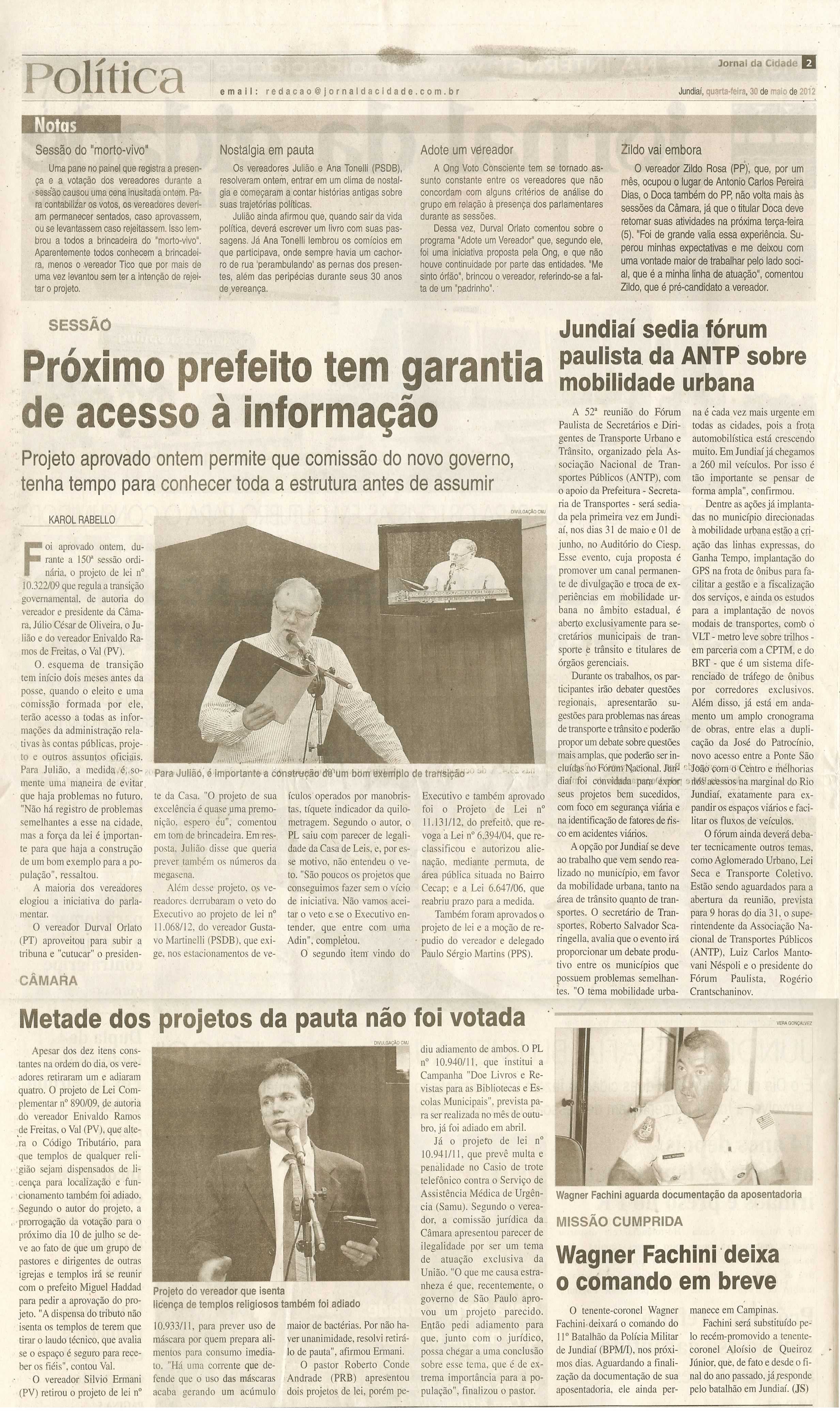 Jornal da Cidade - 30/05/2012