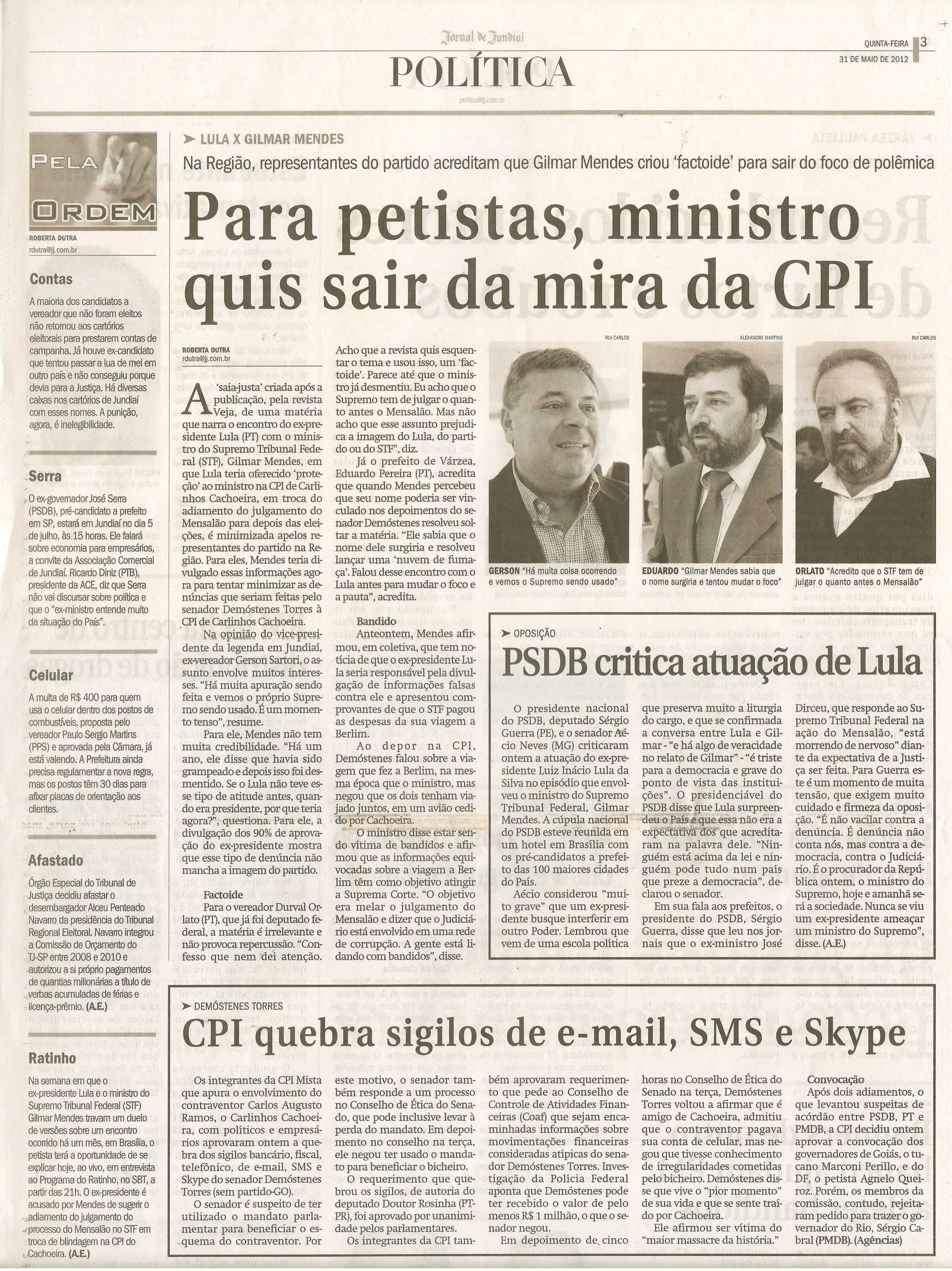 Jornal de Jundiaí - 31/05/2012