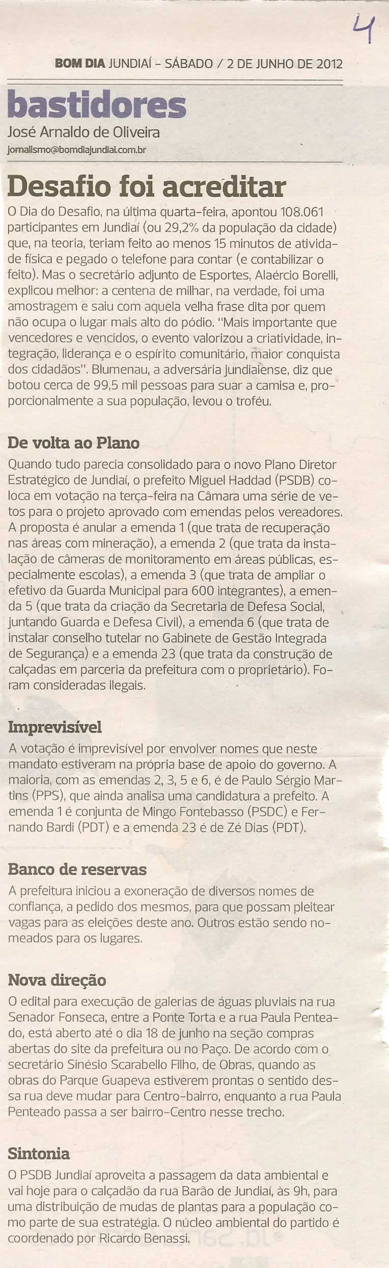 Bom Dia Jundiaí - 02/06/2012