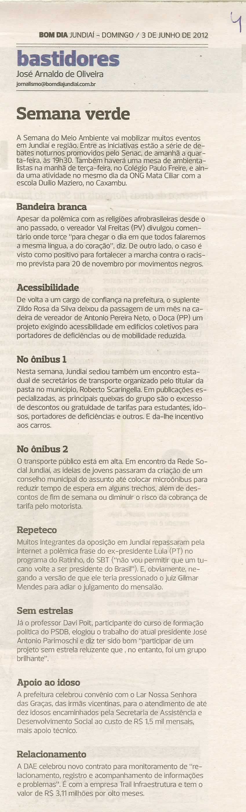Bom Dia Jundiaí - 03/06/2012
