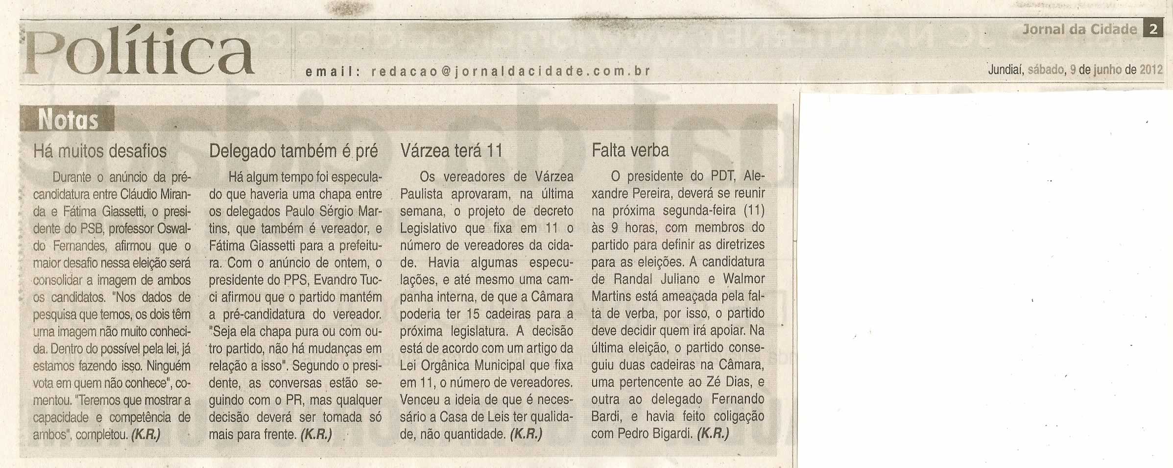Jornal da Cidade - 09/06/2012