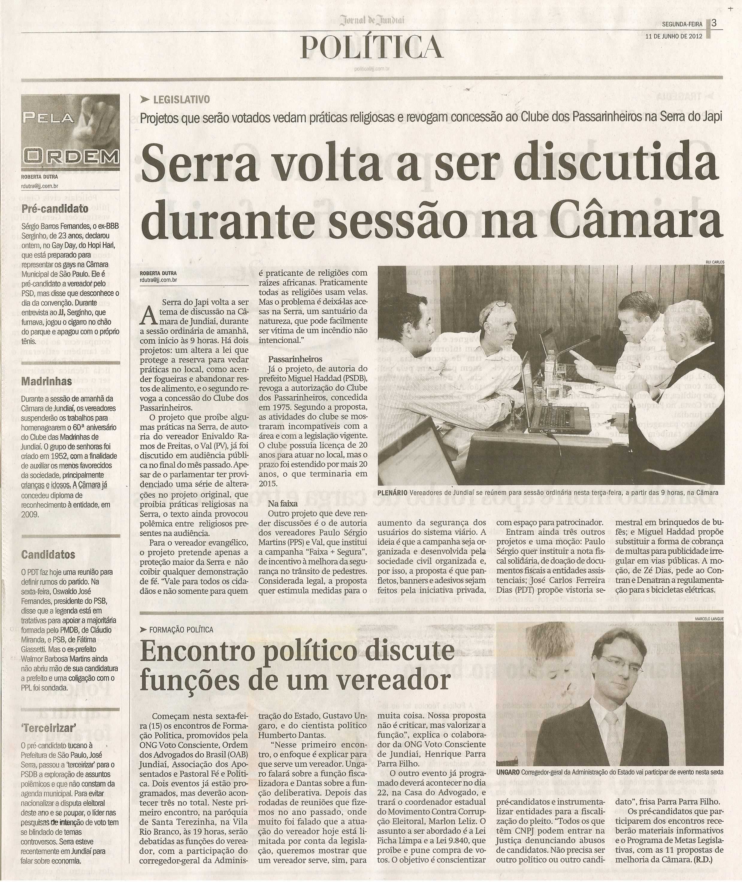 Jornal de Jundiaí - 11/06/2012