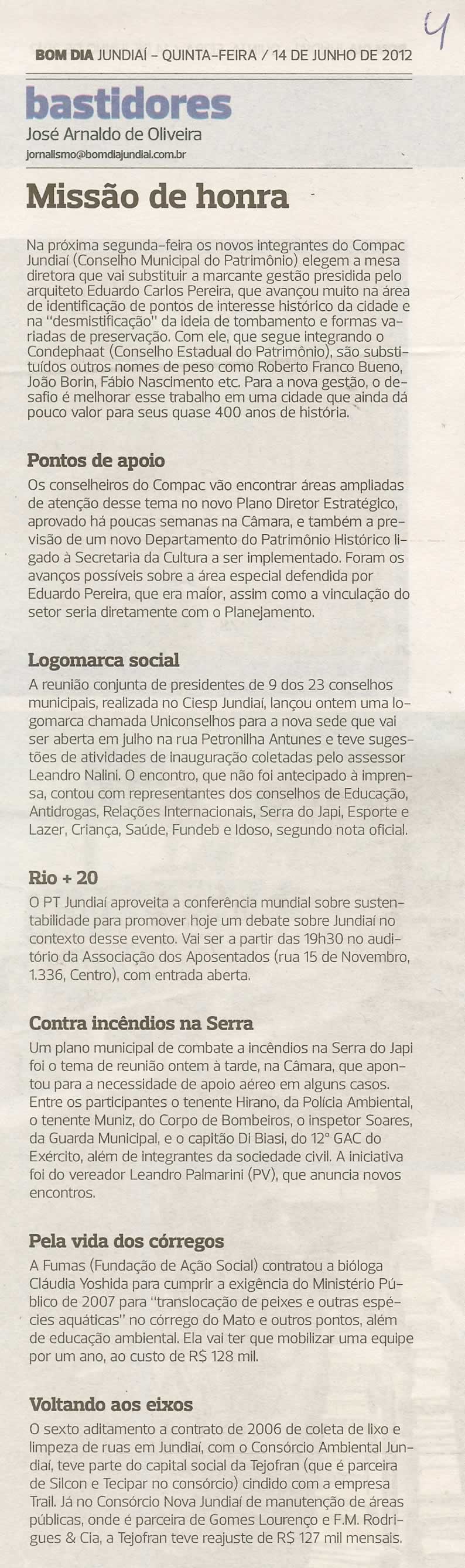 Bom Dia Jundiaí - 14/06/2012