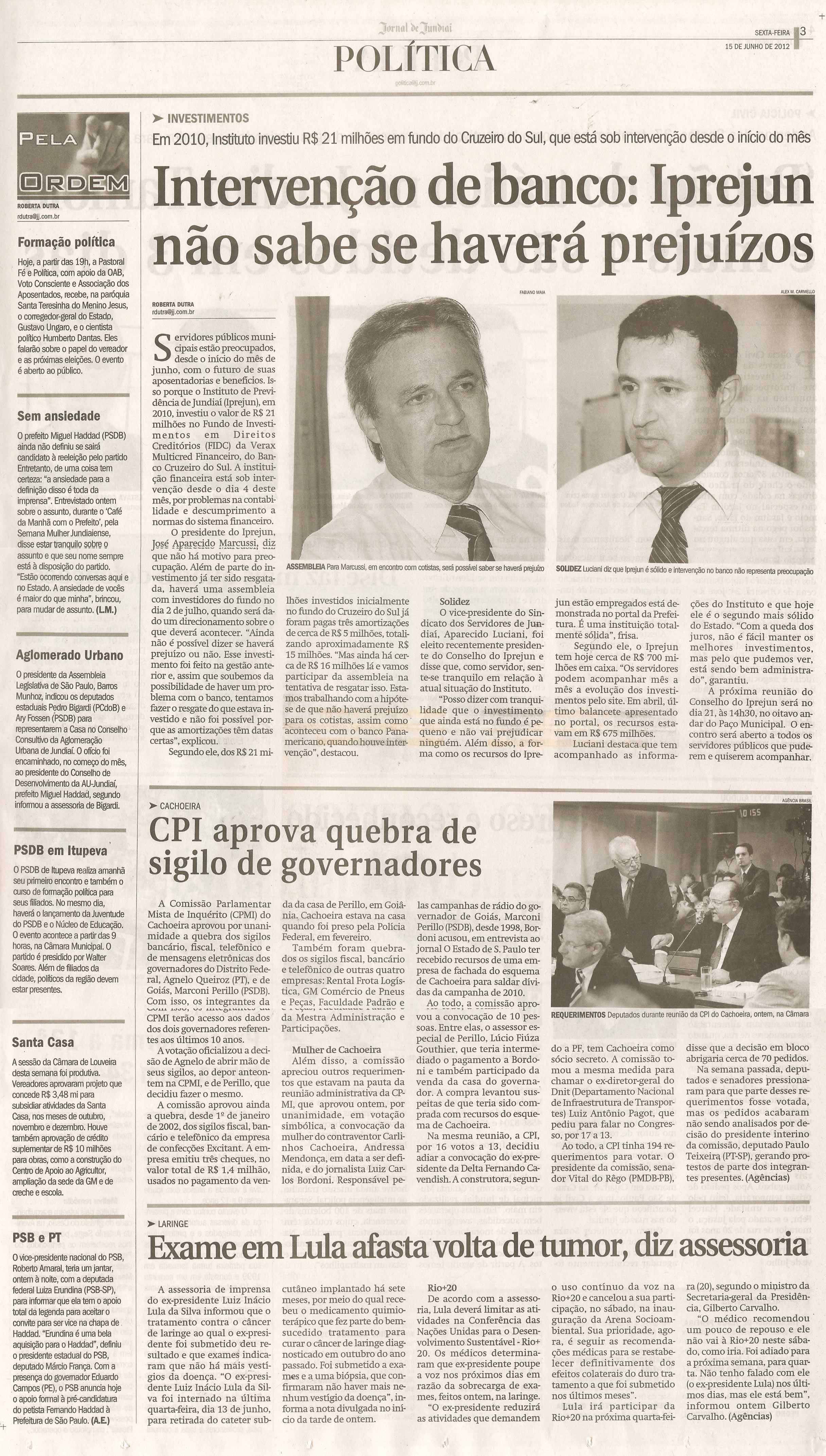 Jornal de Jundiaí - 15/06/2012
