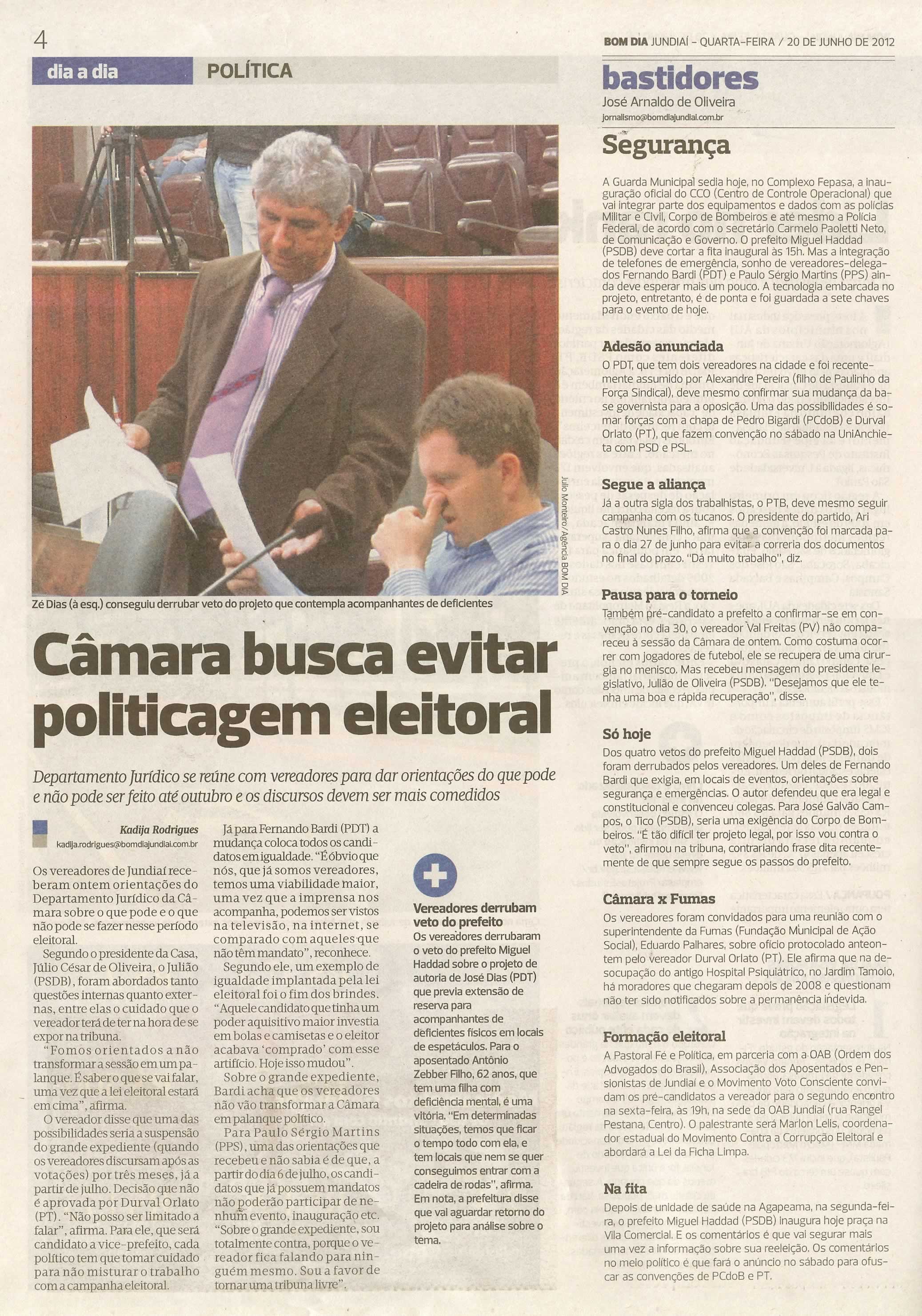Bom Dia Jundiaí - 20/06/2012