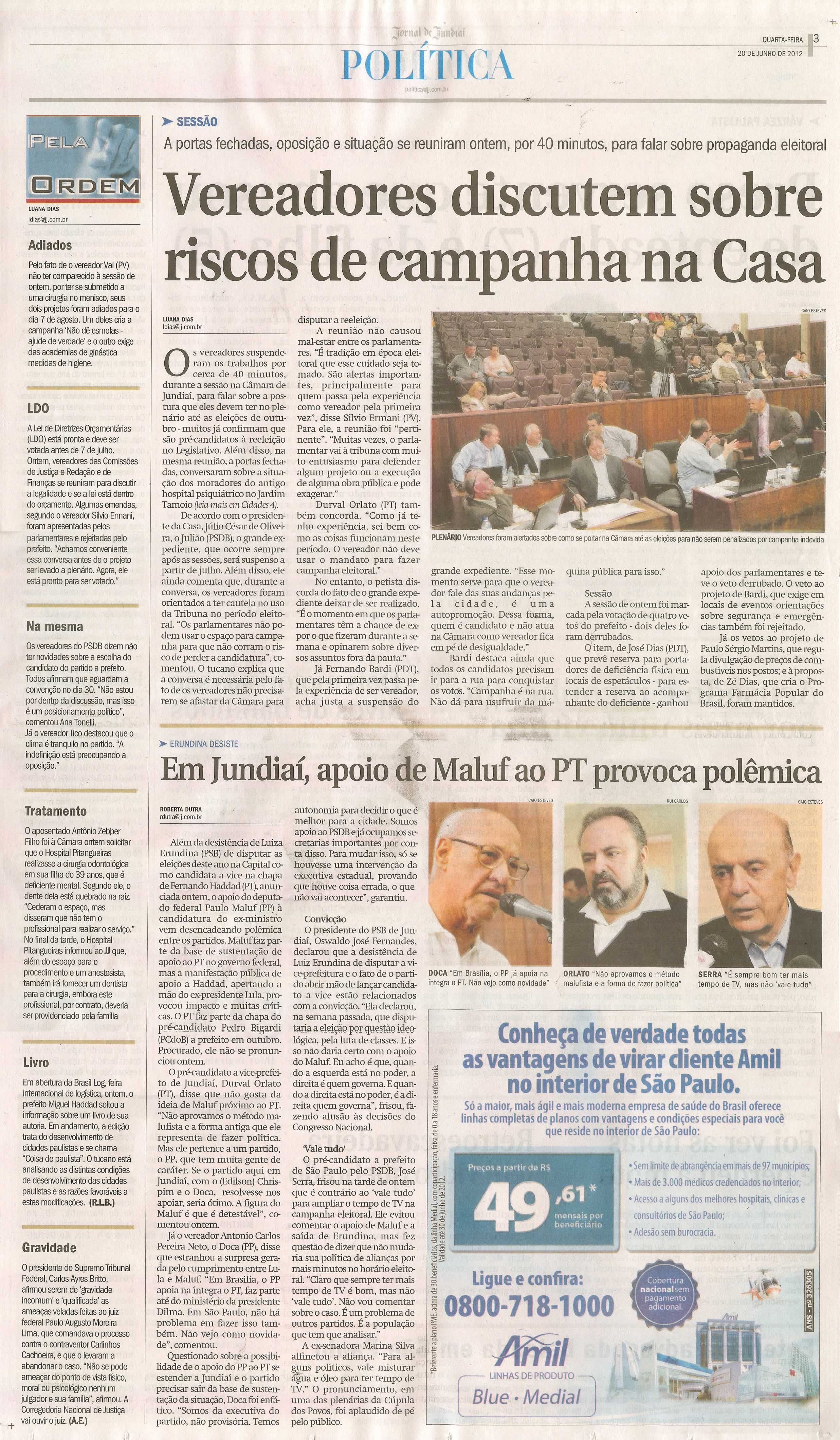 Jornal de Jundiaí - 20/06/2012