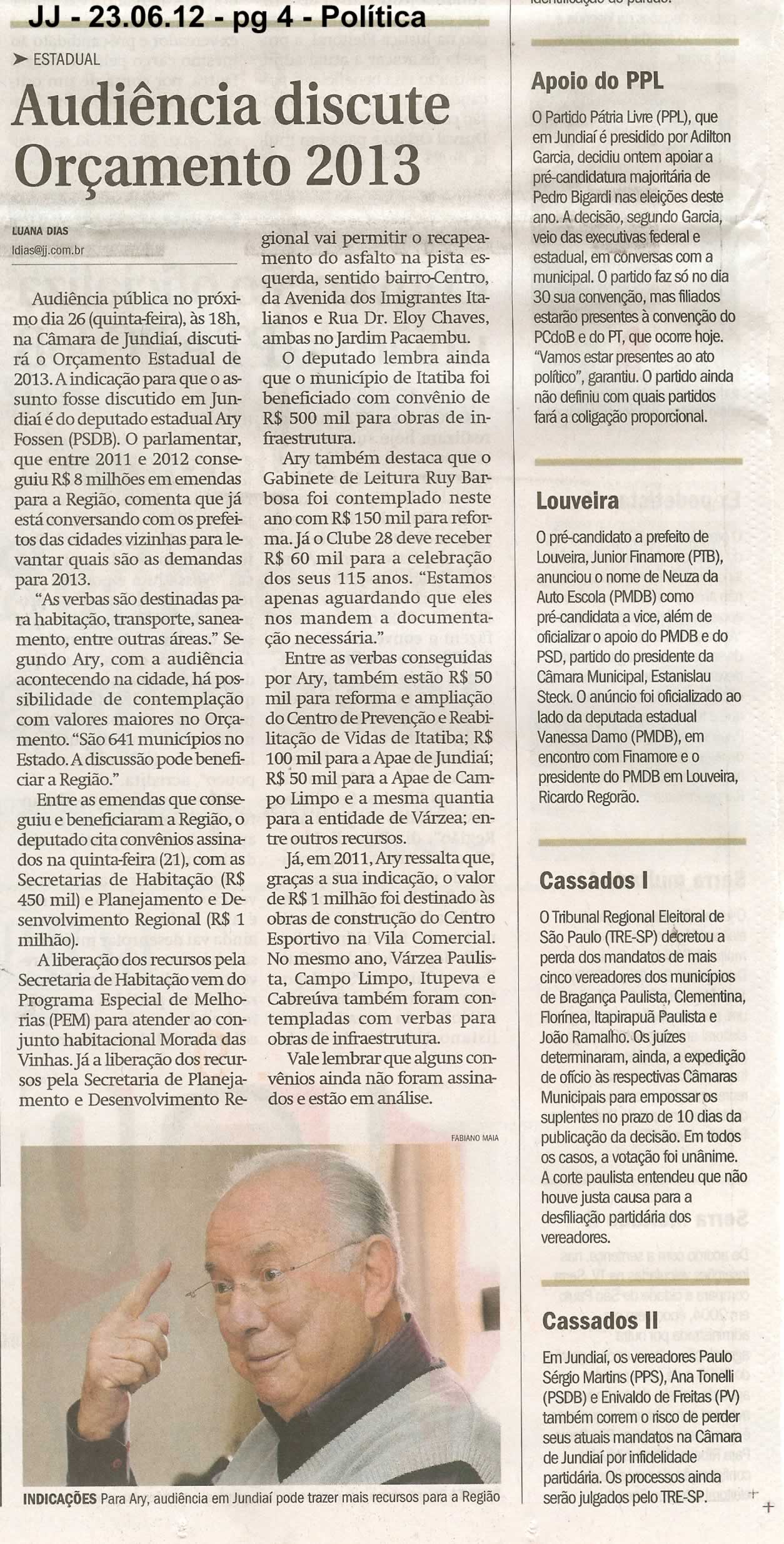 Jornal de Jundiaí - 23/06/2012