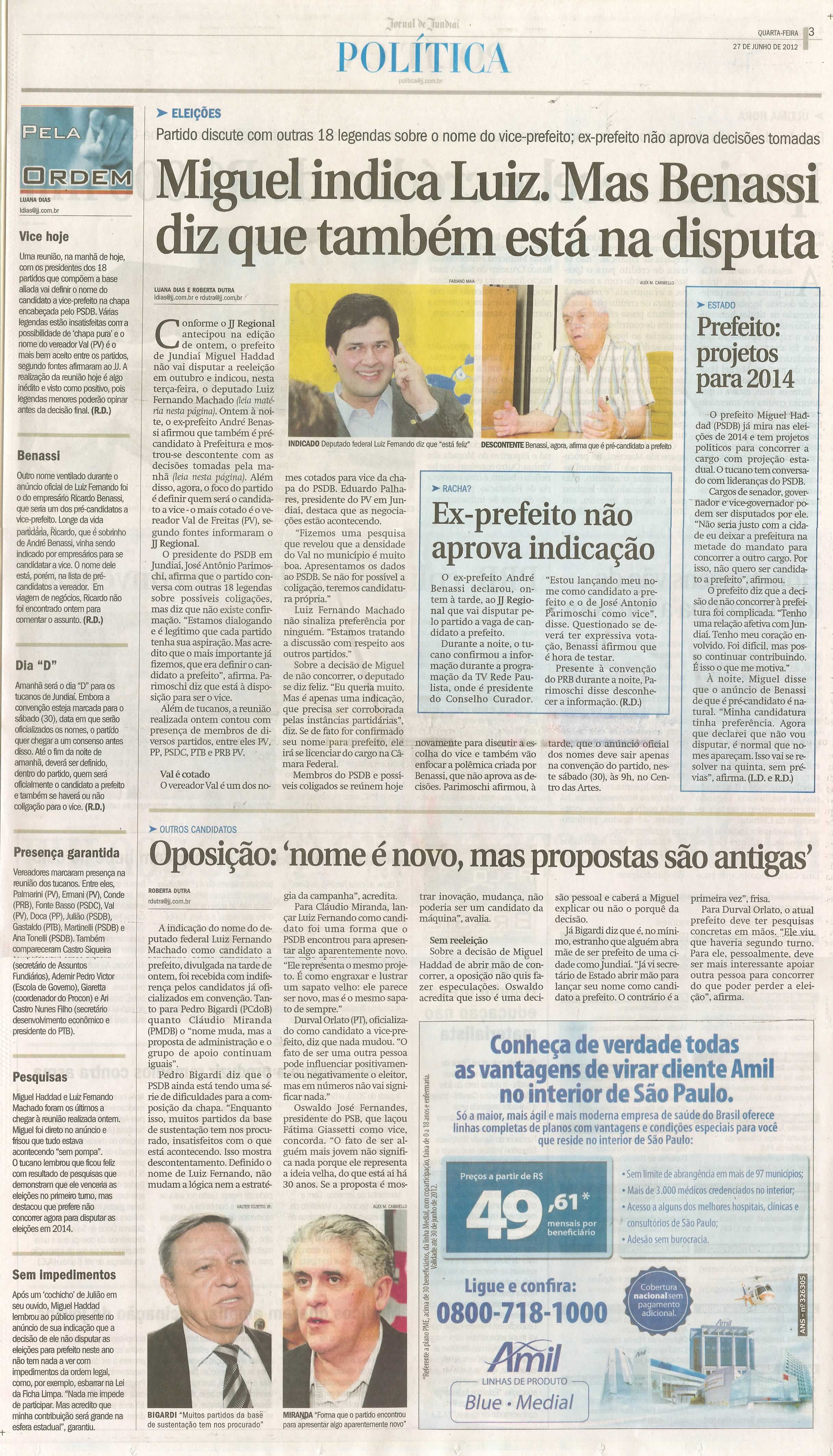 Jornal de Jundiaí - 27/06/2012