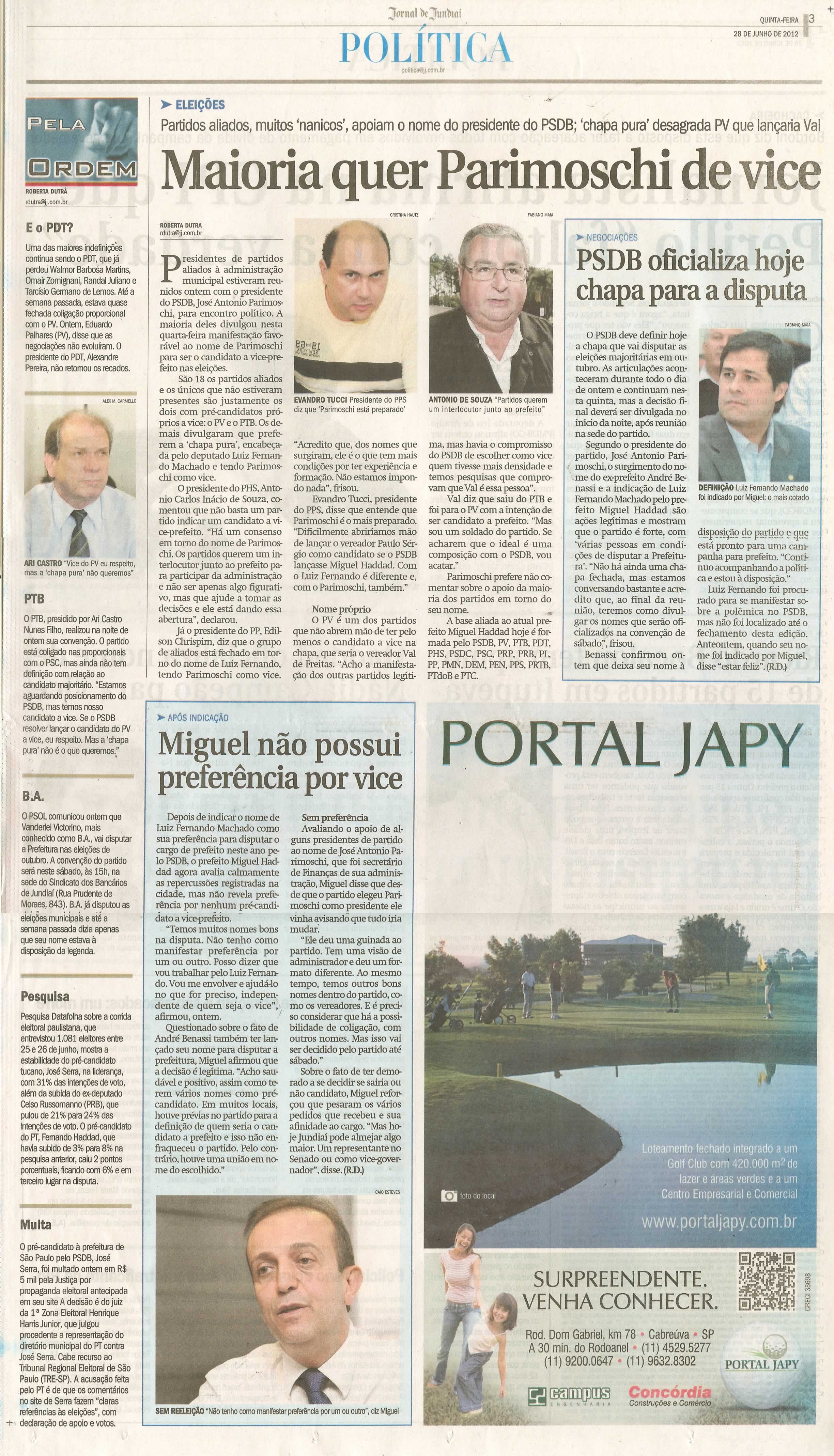 Jornal de Jundiaí - 28/06/2012
