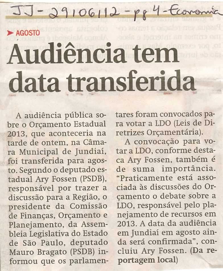 Jornal de Jundiaí - 29/06/2012