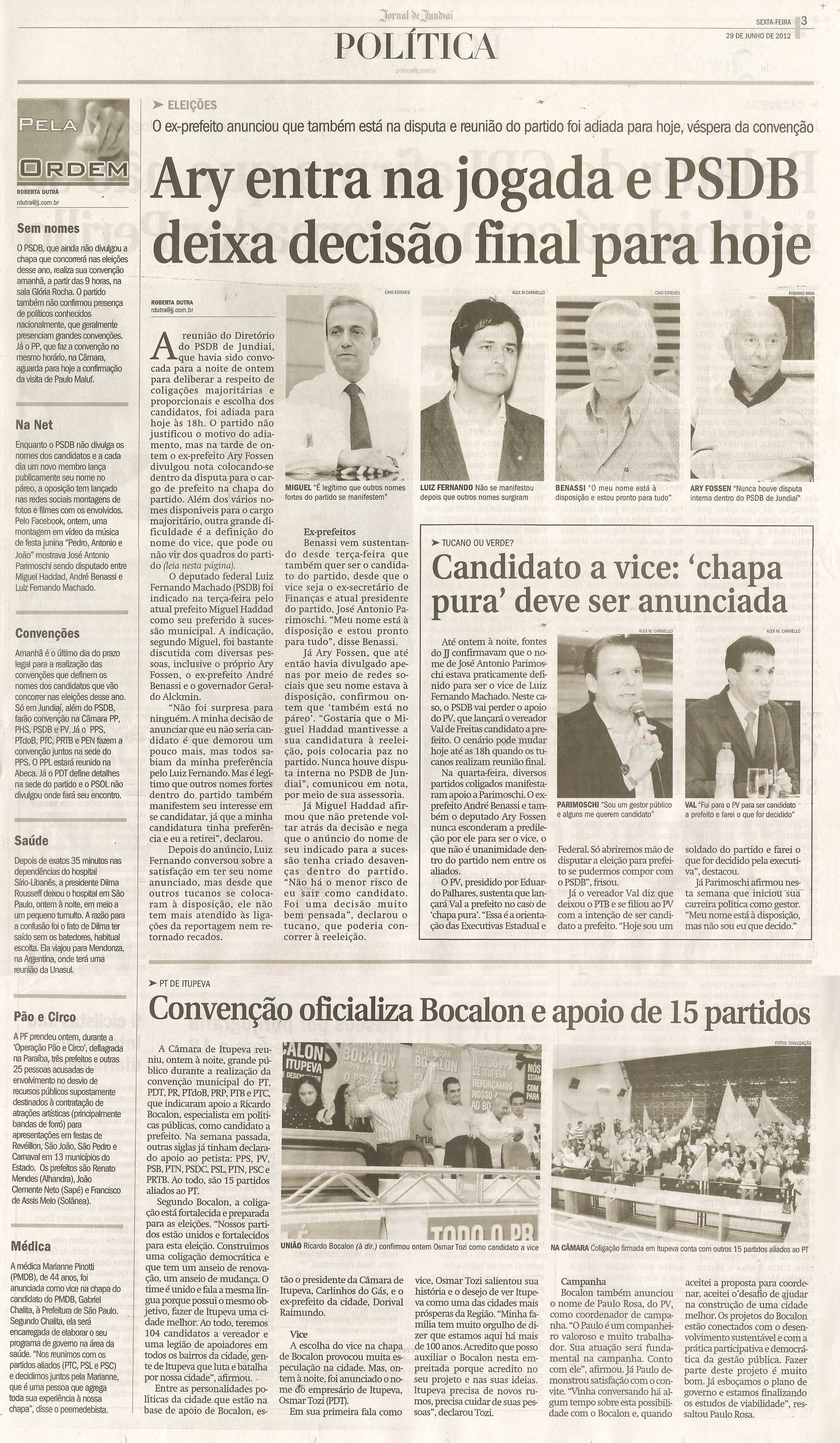 Jornal de Jundiaí - 29/06/2012