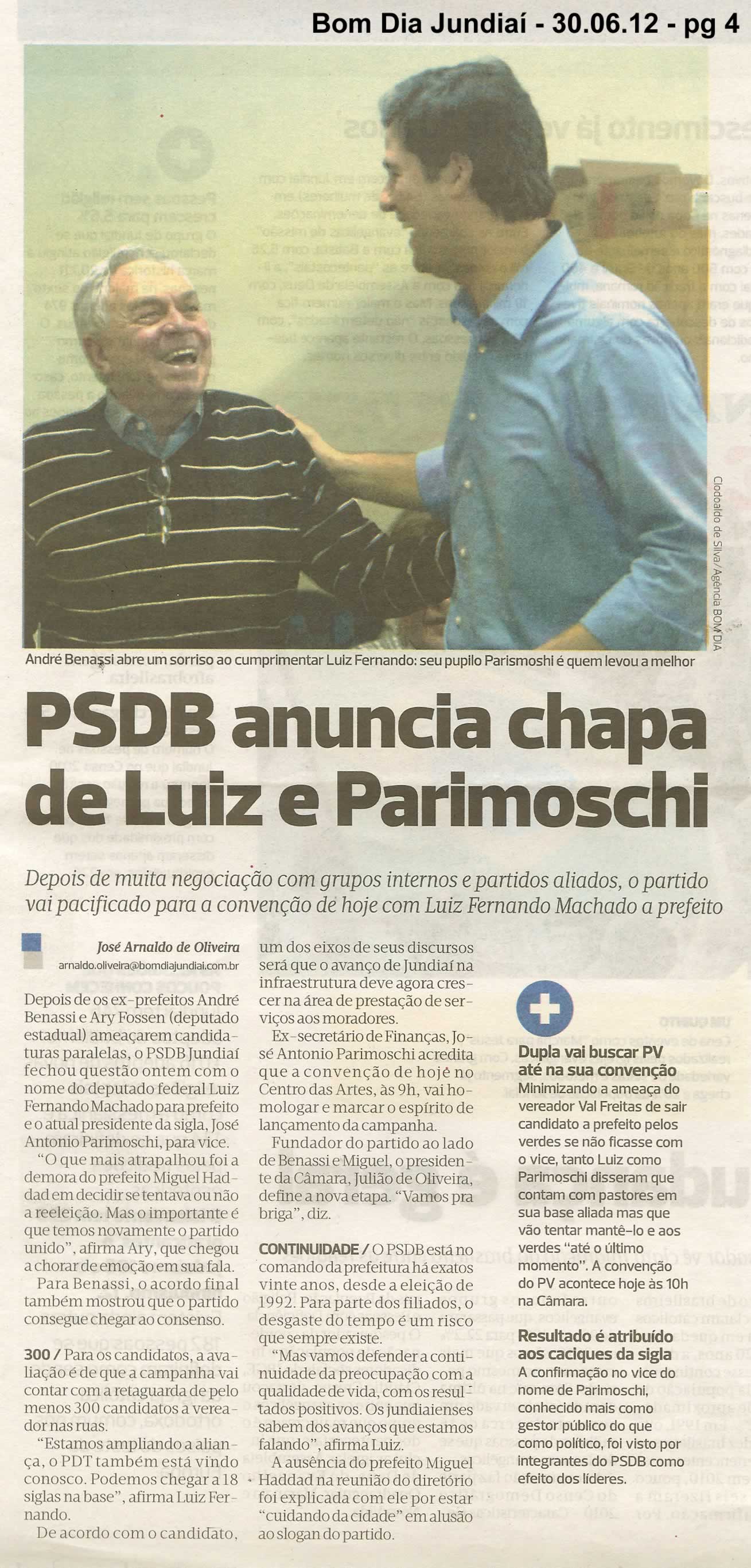 Bom Dia Jundiaí - 30/06/2012
