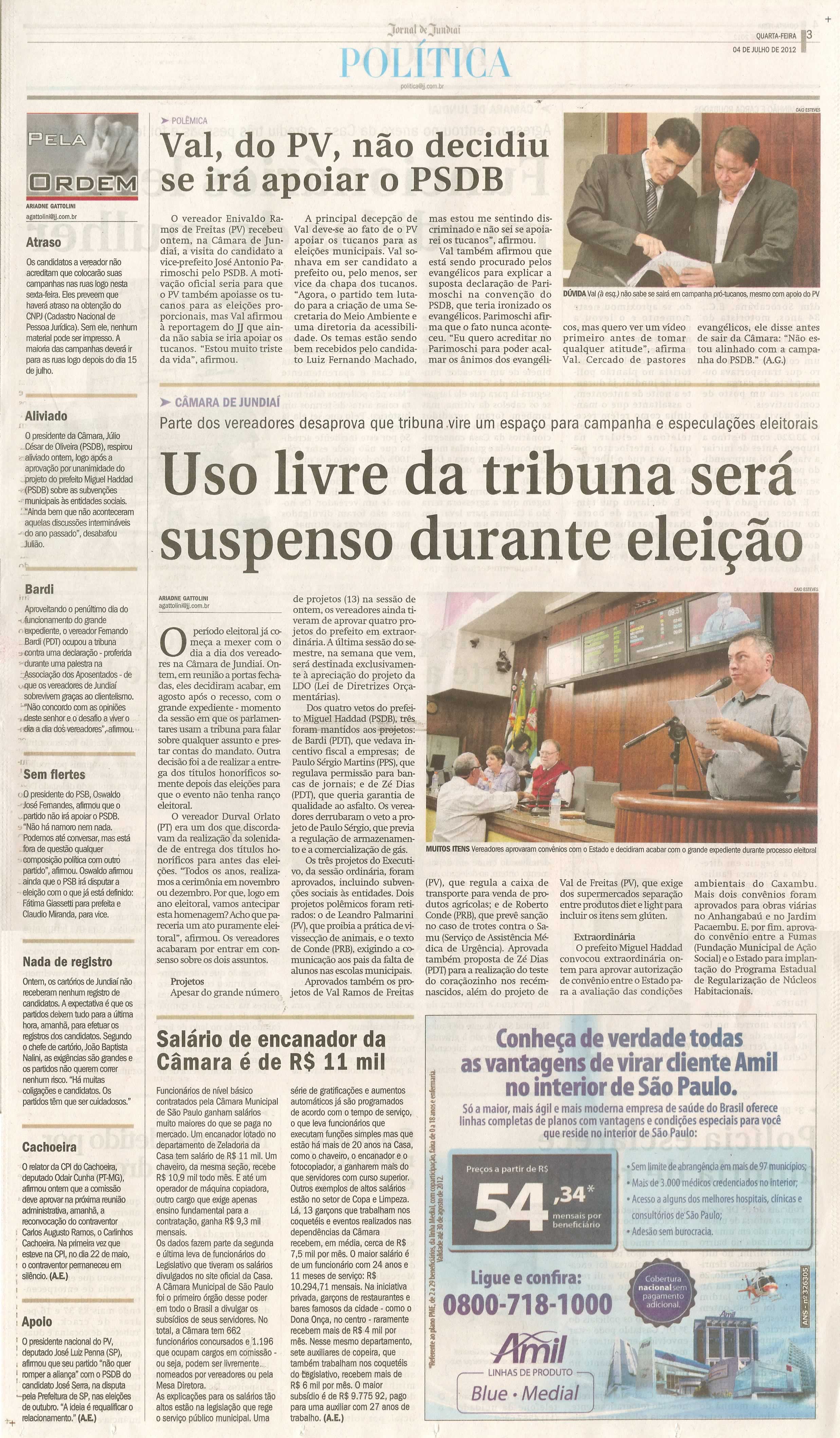Jornal de Jundiaí - 04/07/2012