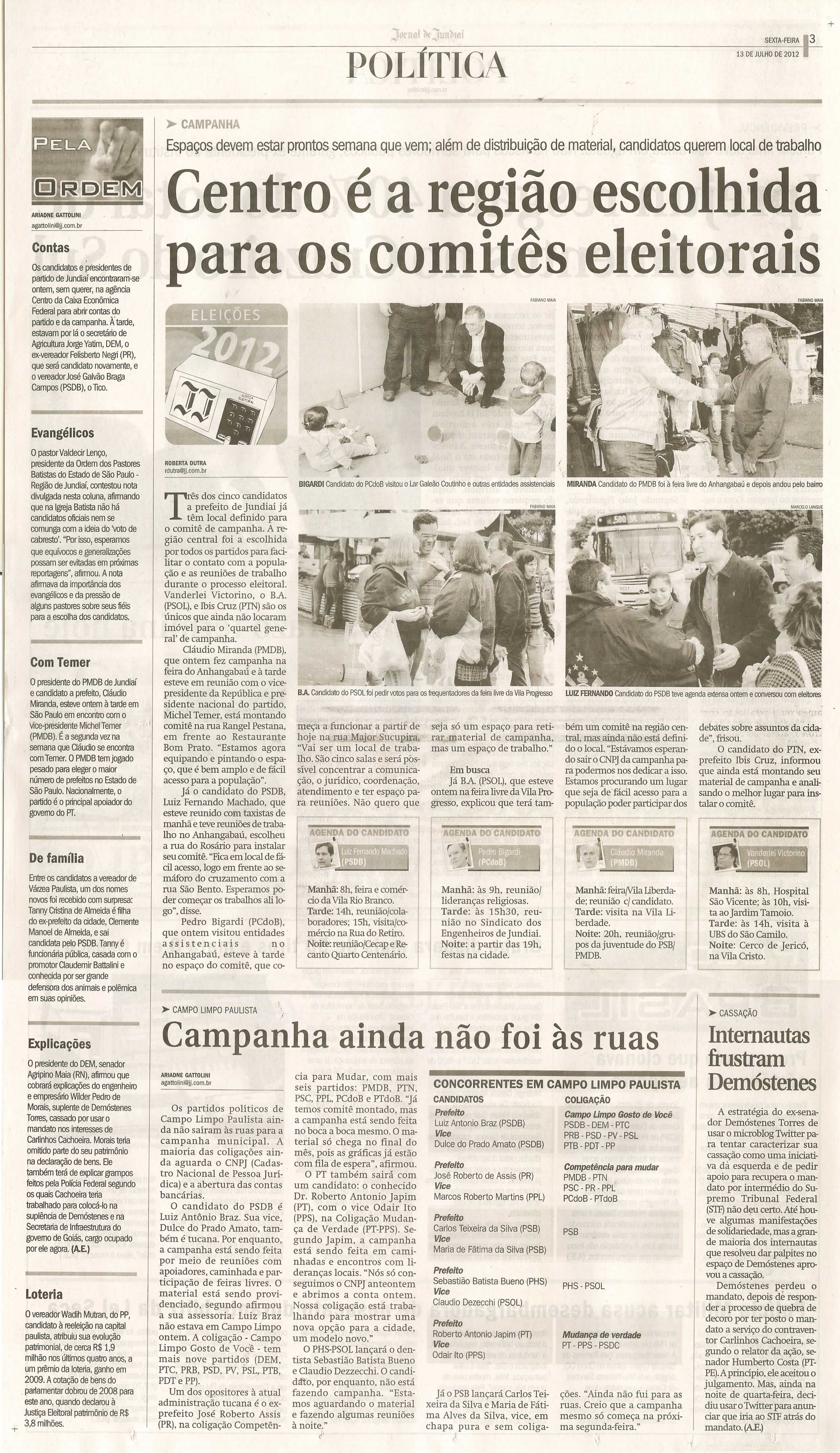 Jornal de Jundiaí - 13/07/2012