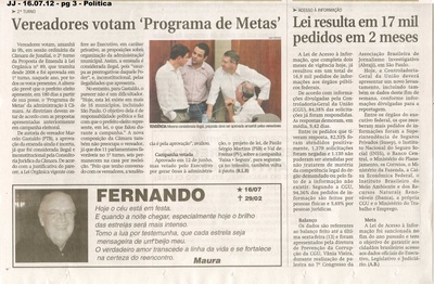 Jornal de Jundiaí - 16/07/2012