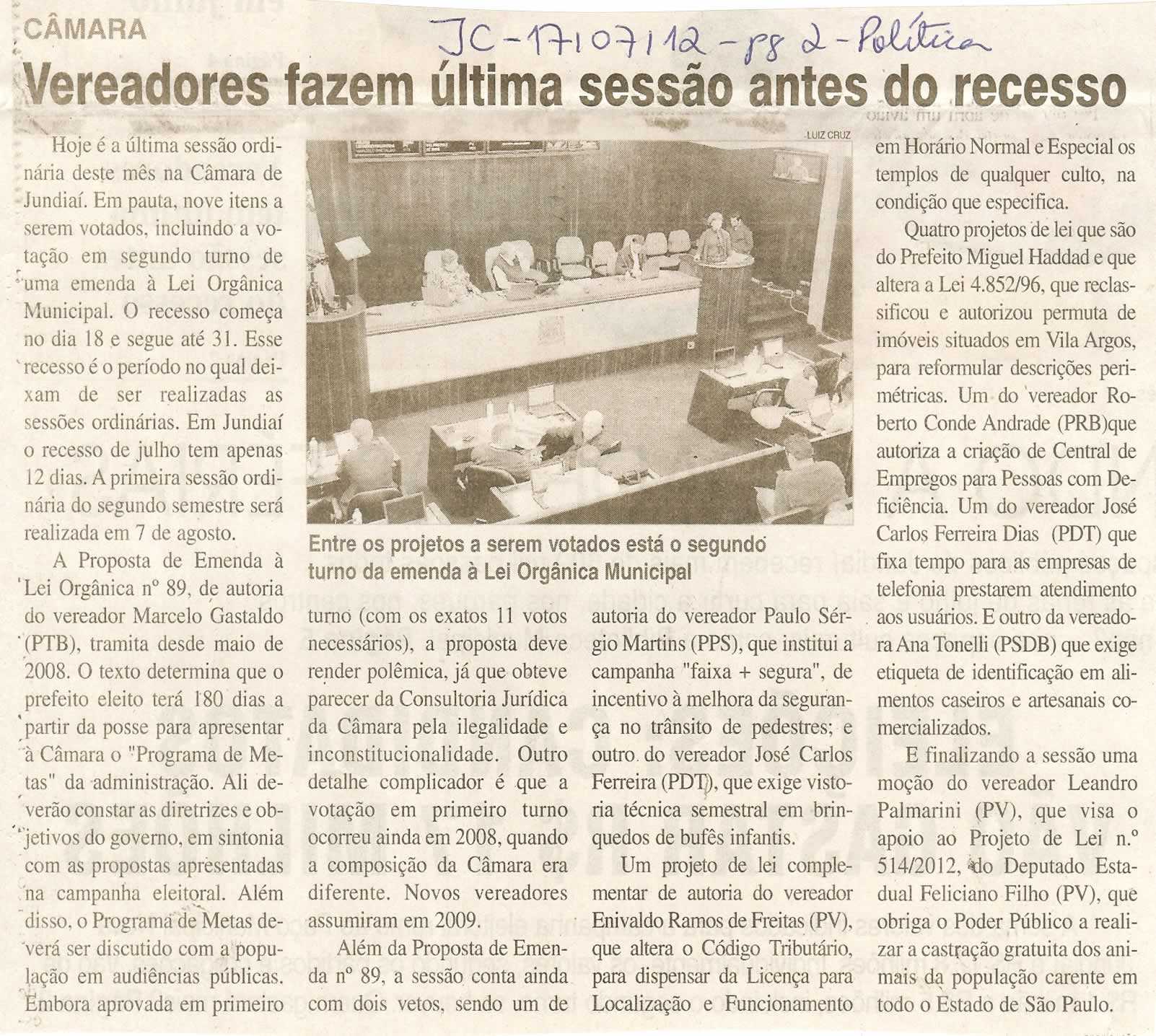 Jornal da Cidade - 17/07/2012