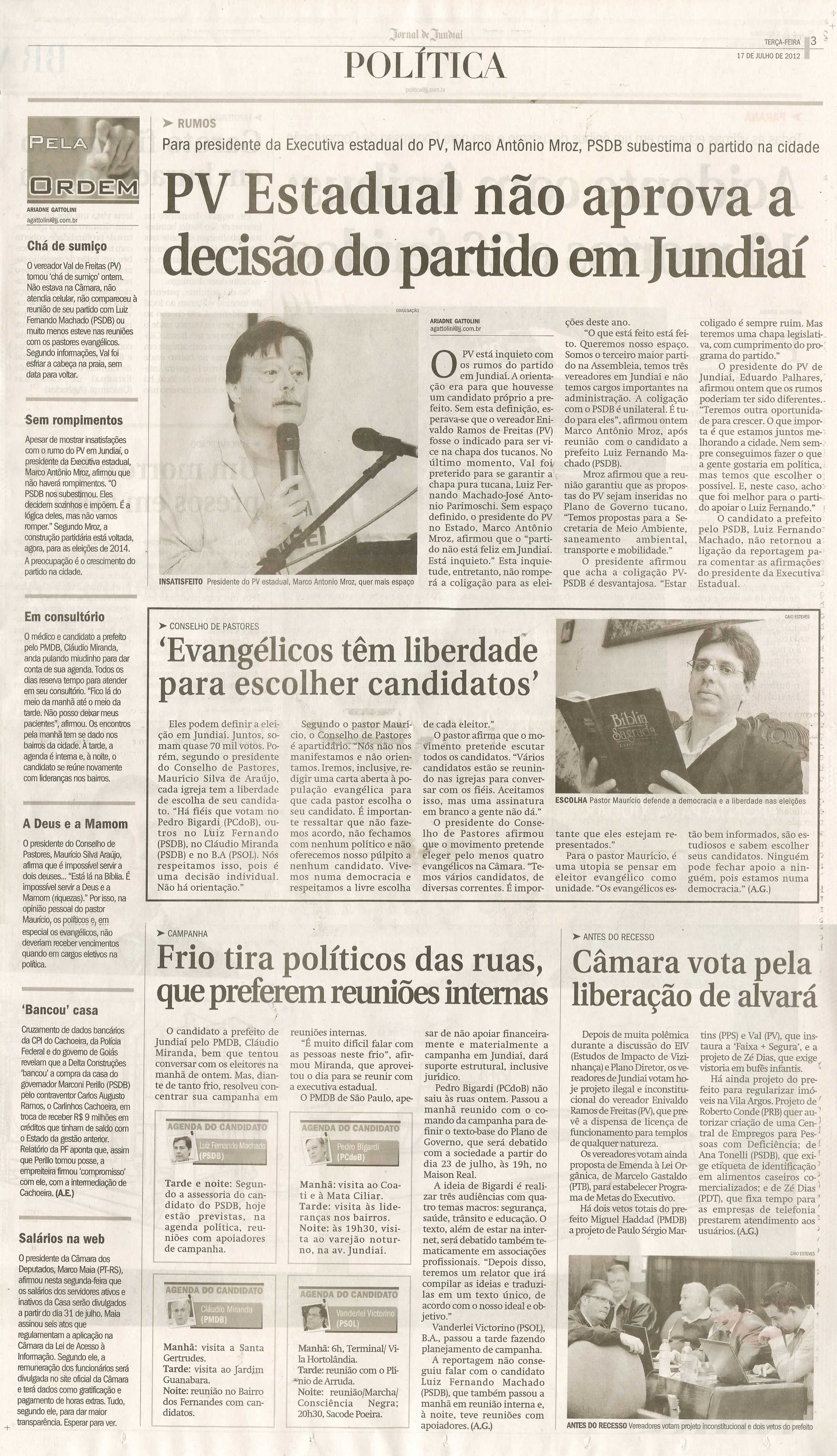 Jornal de Jundiaí - 17/07/2012
