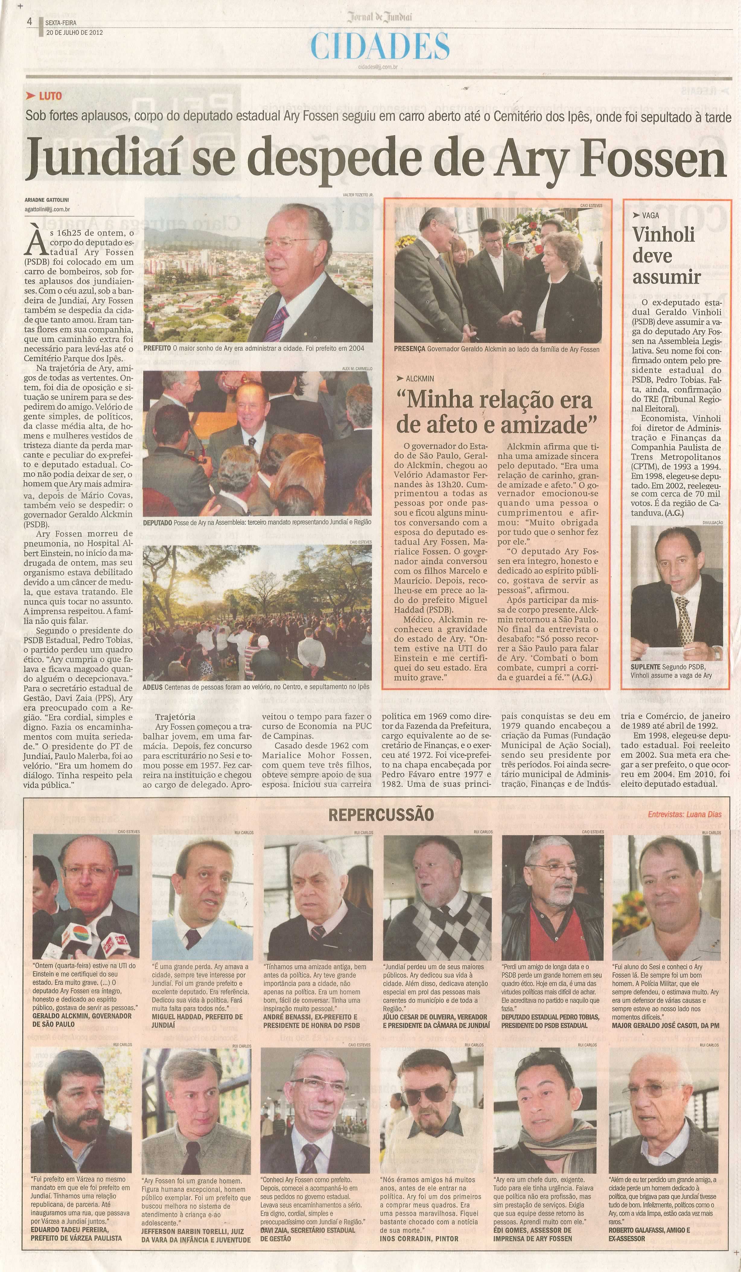 Jornal de Jundiaí - 20/07/2012