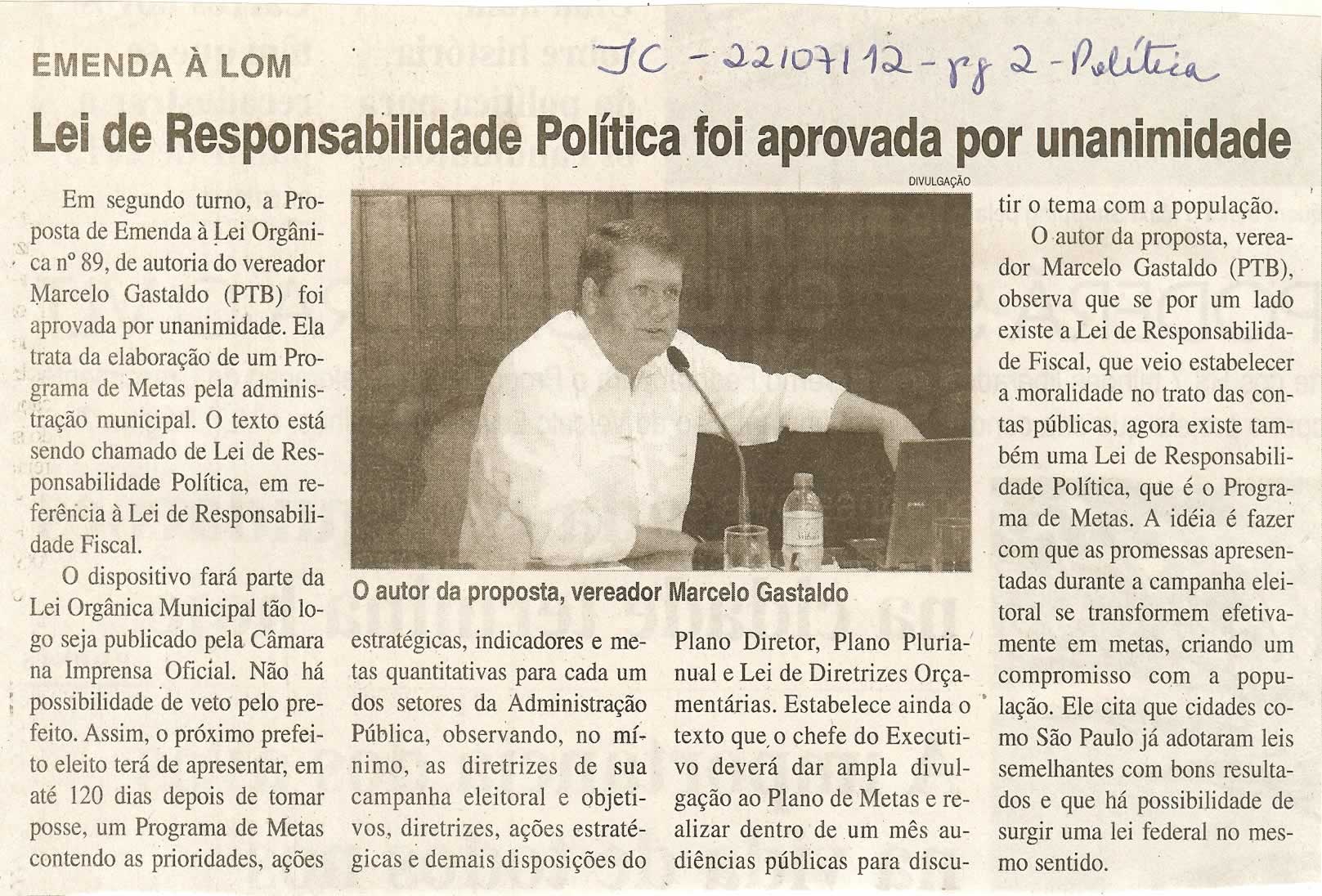 Jornal da Cidade - 22/07/2012