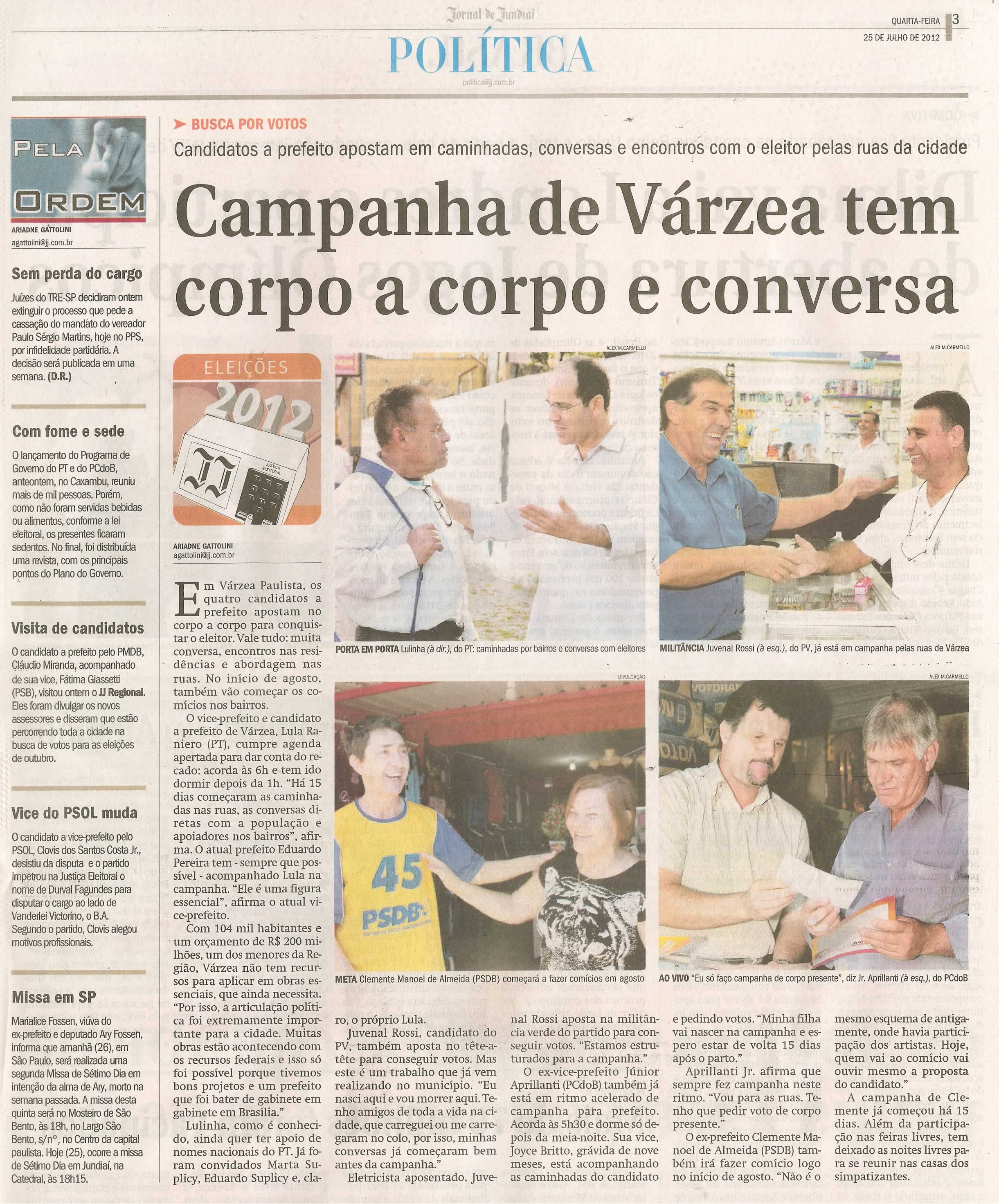 Jornal de Jundiaí - 25/07/2012