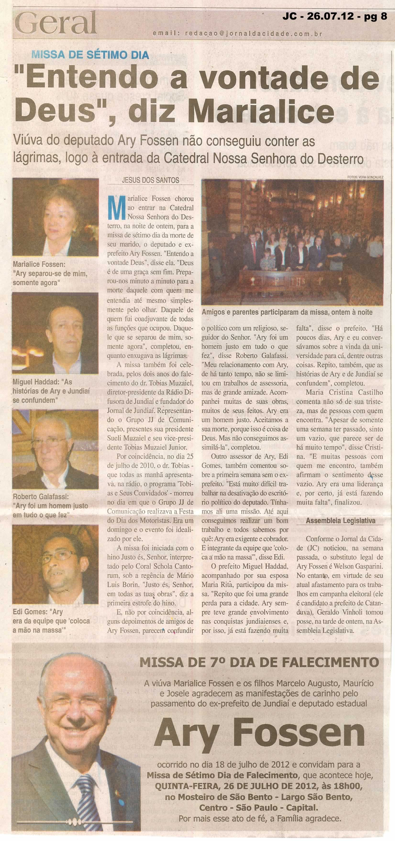 Jornal da Cidade - 26/07/2012