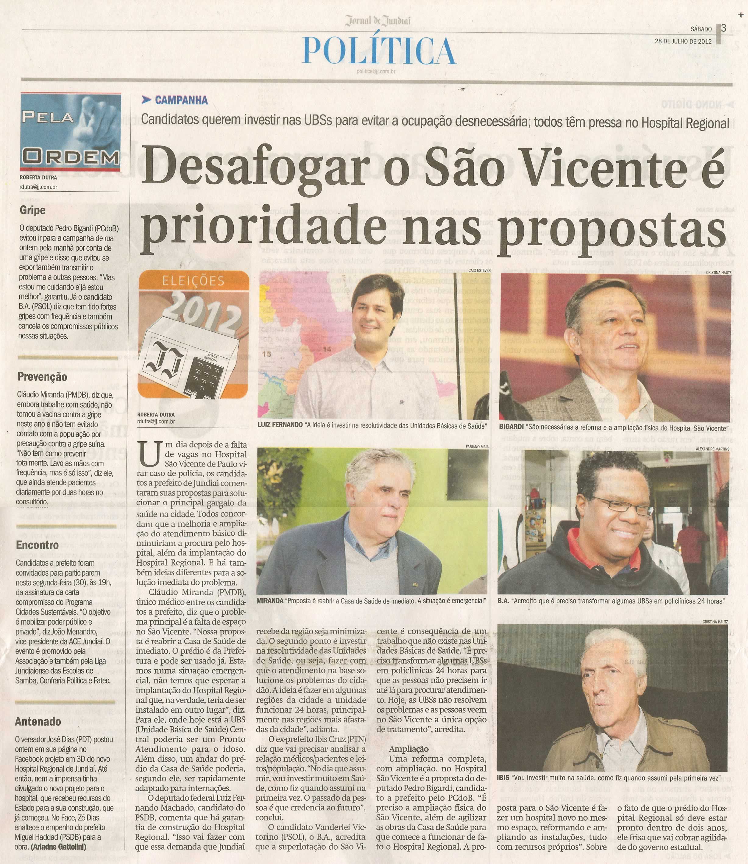 Jornal de Jundiaí - 28/07/2012