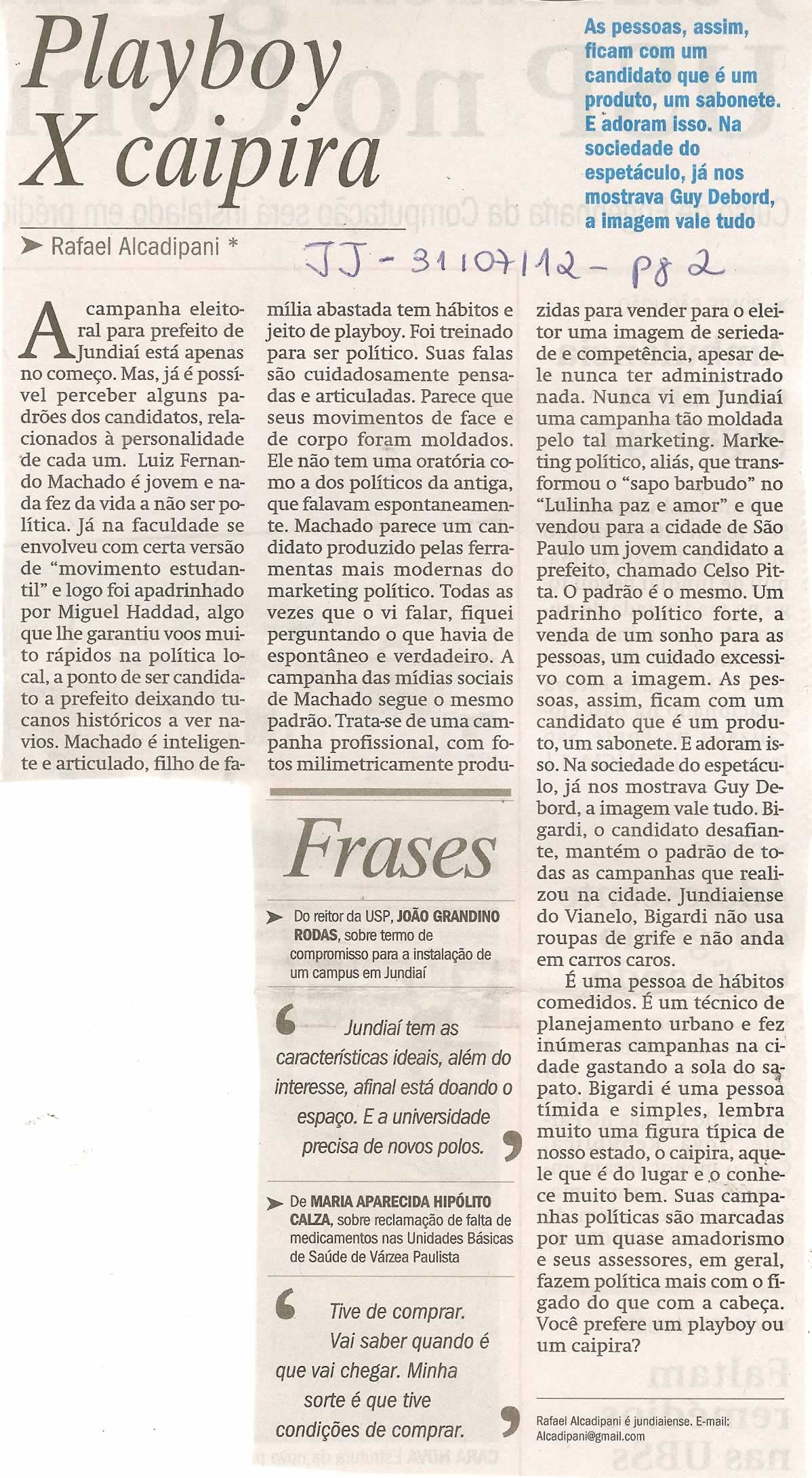 Jornal de Jundiaí - 31/07/2012