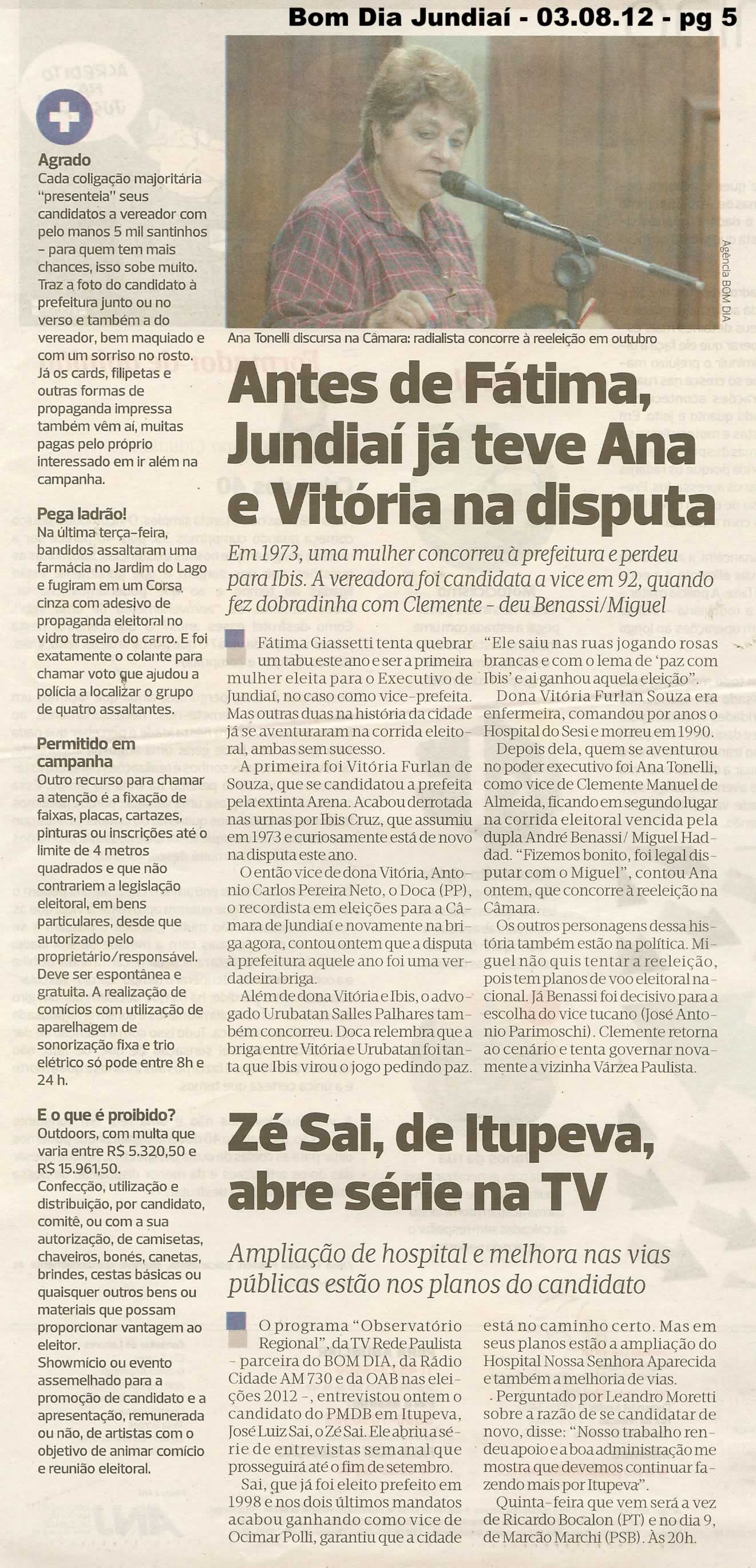 Bom Dia Jundiaí - 03/08/2012