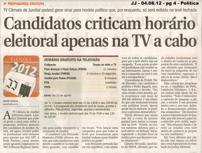 Jornal de Jundiaí - 04/08/2012