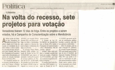 Jornal da Cidade - 07/08/2012