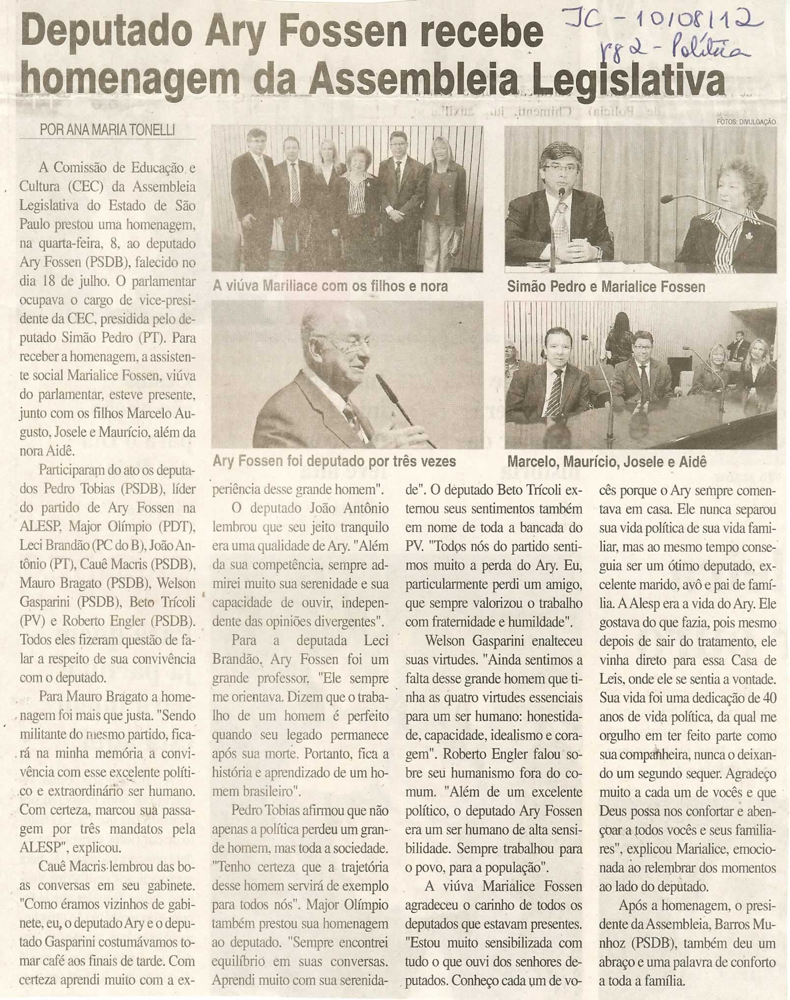 Jornal da Cidade - 10/08/2012