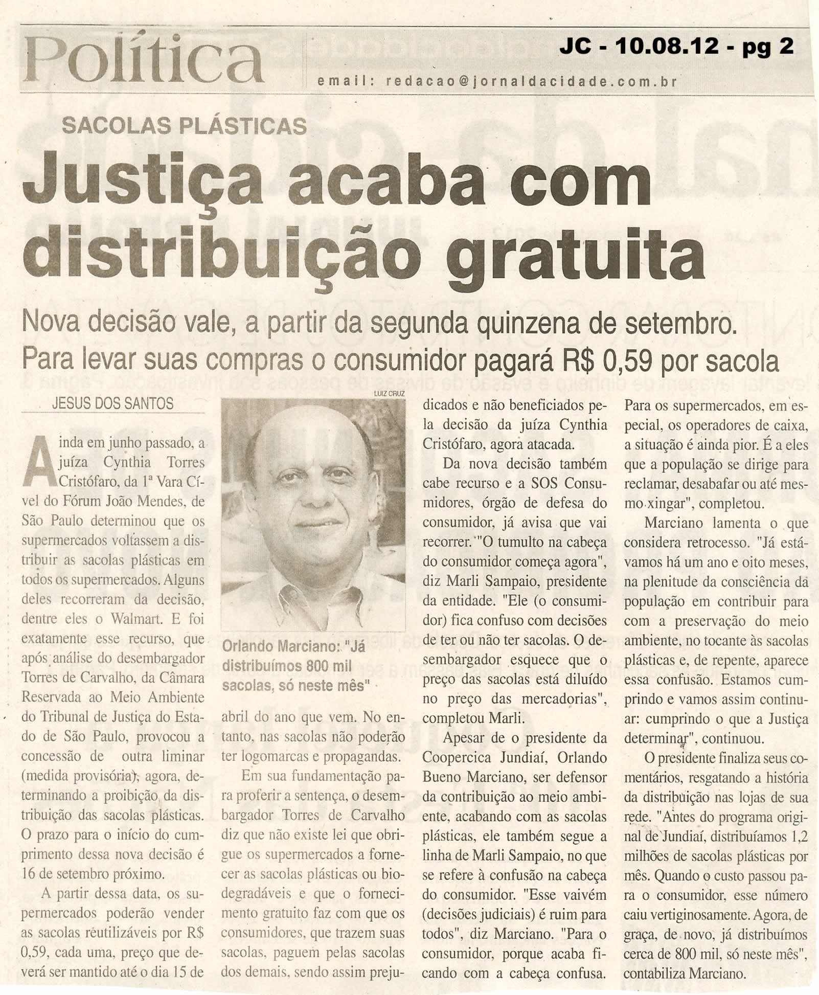 Jornal da Cidade - 10/08/2012