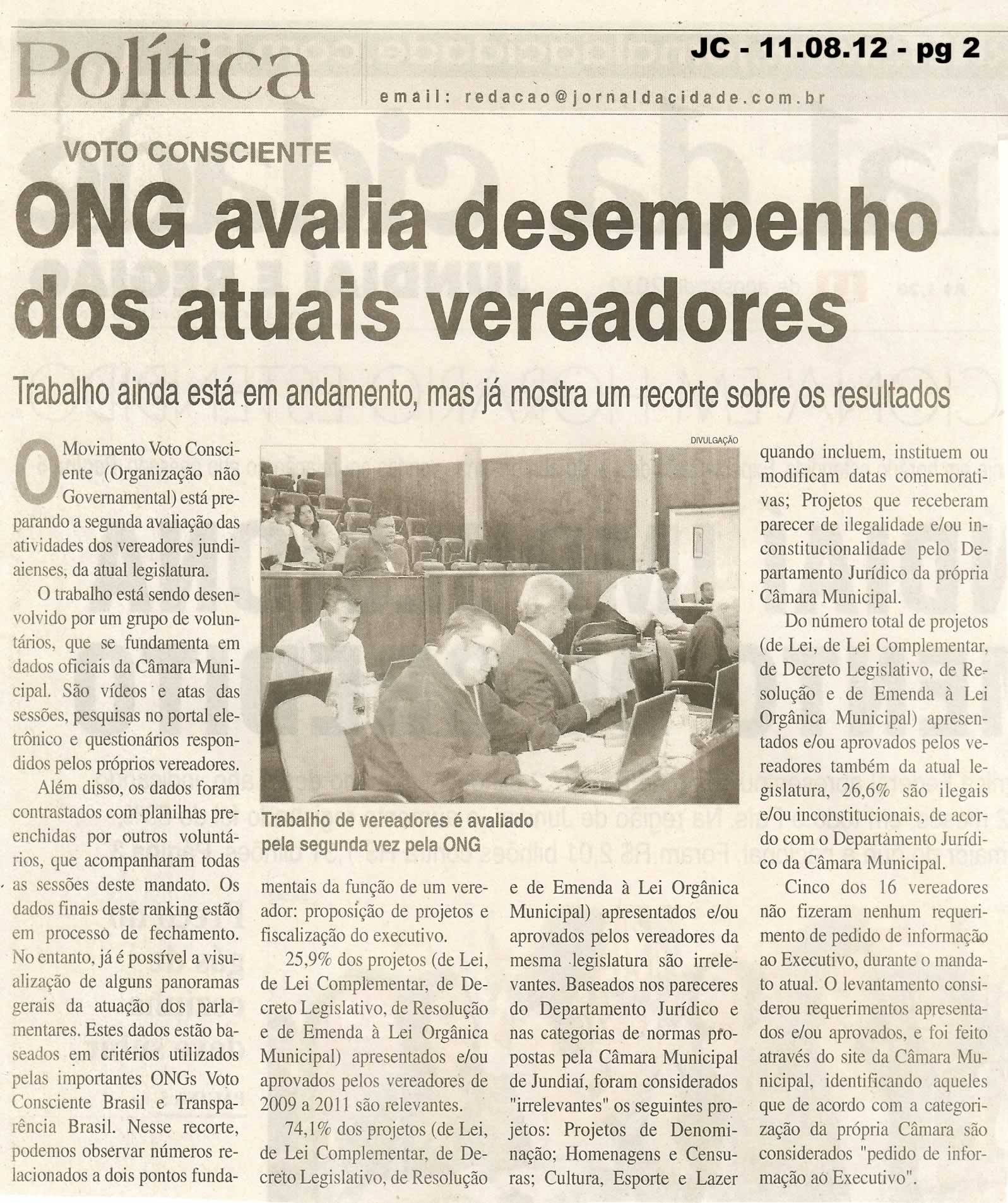 Jornal da Cidade - 11/08/2012