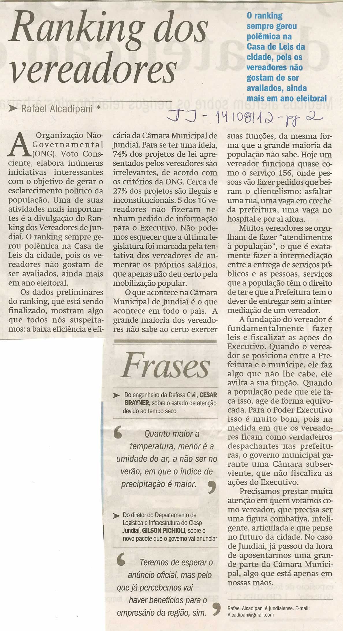 Jornal de Jundiaí - 14/08/2012
