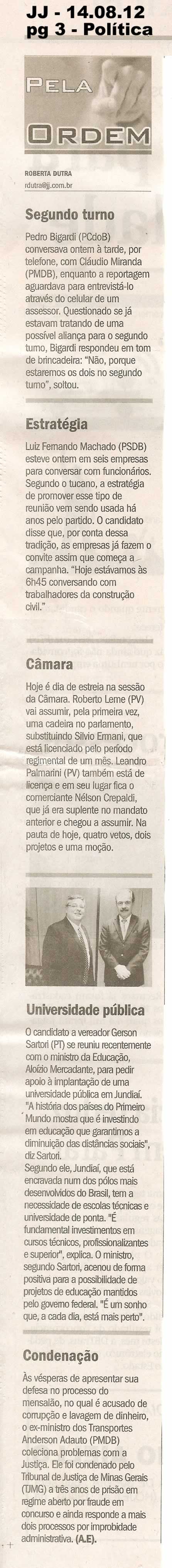 Jornal de Jundiaí - 14/08/2012