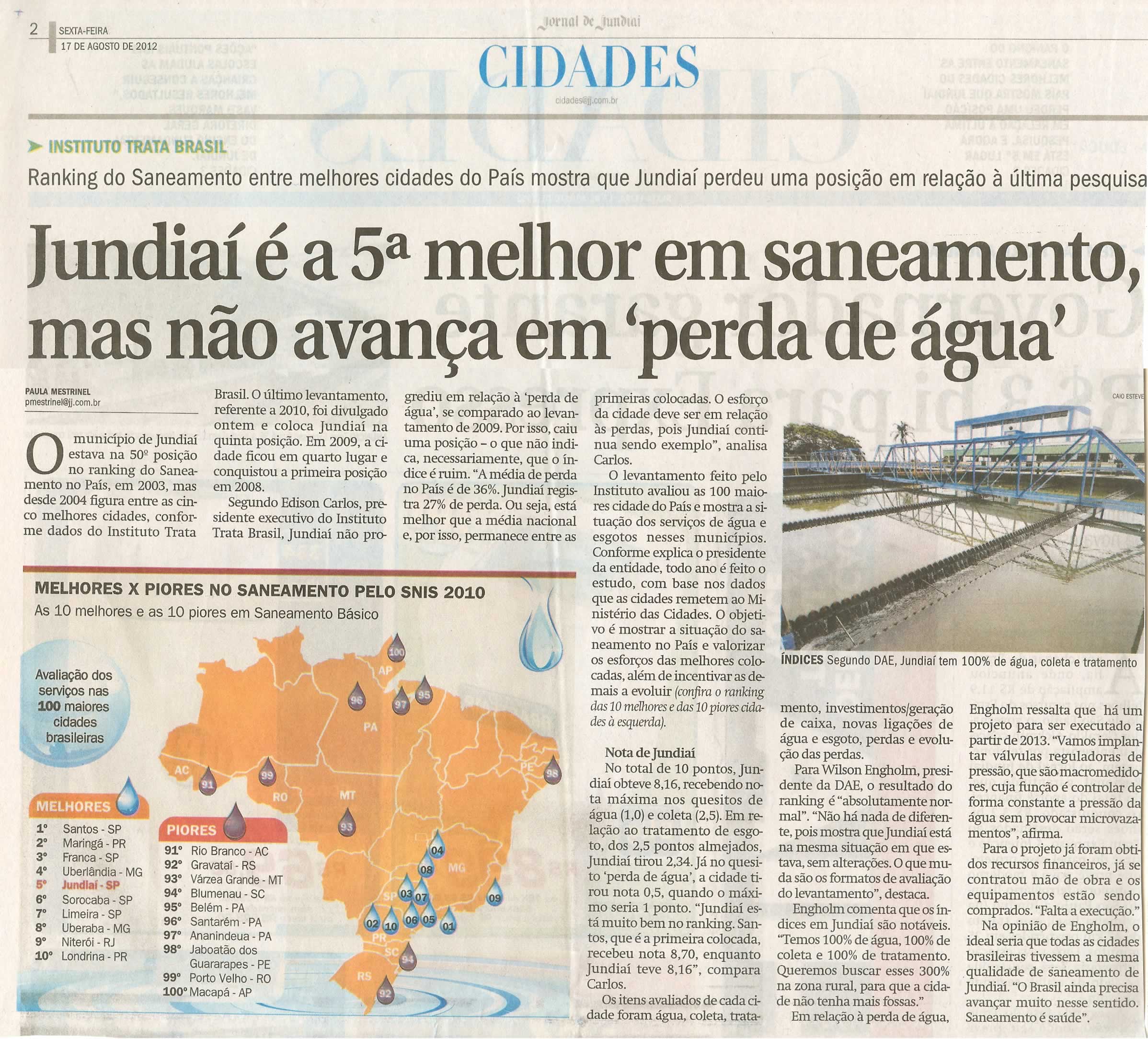Jornal de Jundiaí - 17/08/2012