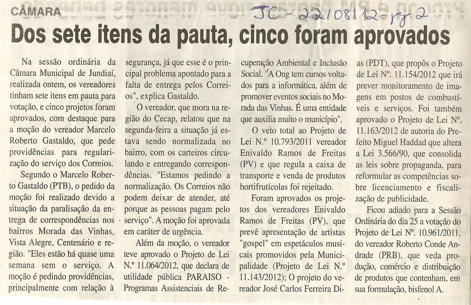 Jornal da Cidade - 22/08/2012