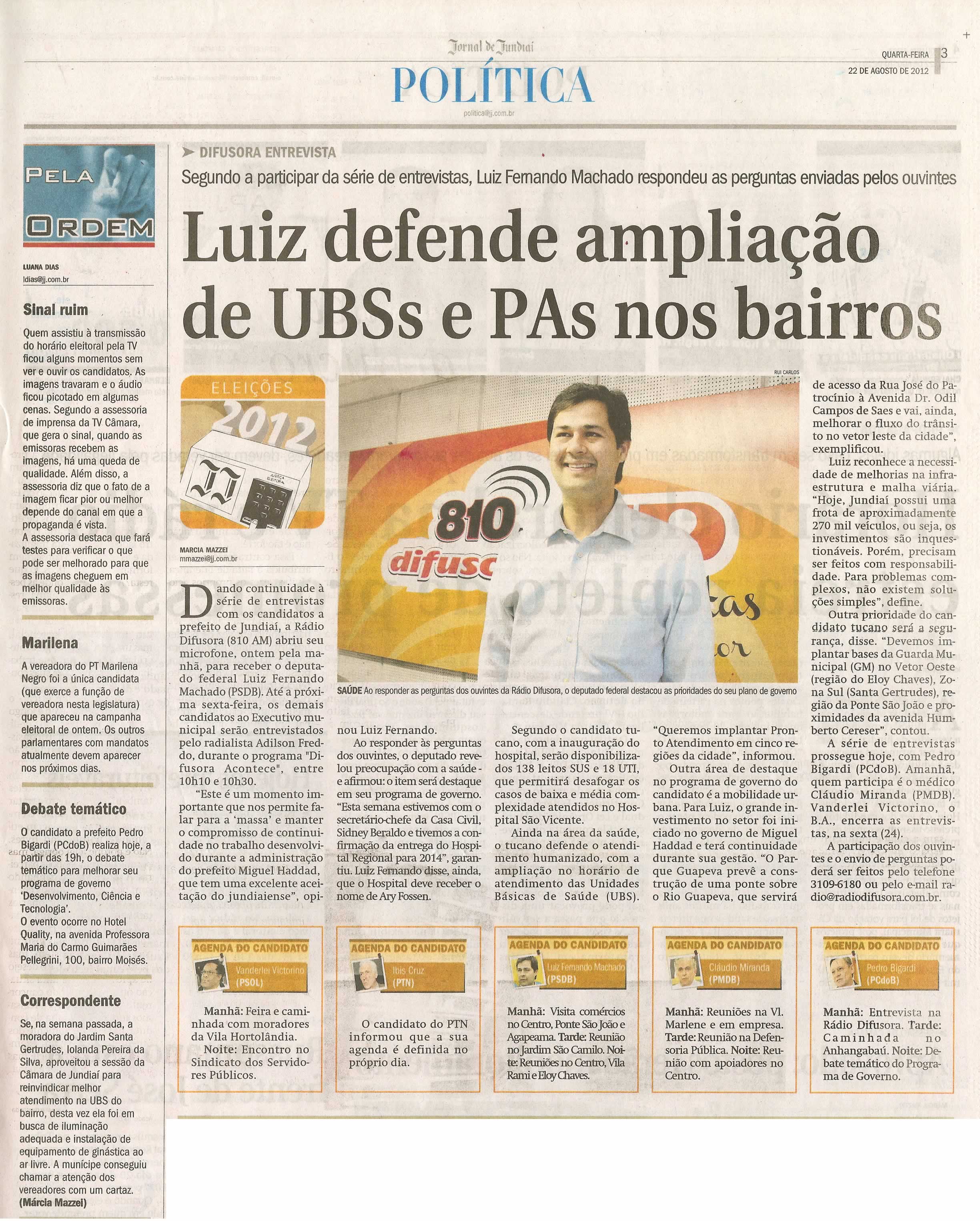 Jornal de Jundiaí - 22/08/2012