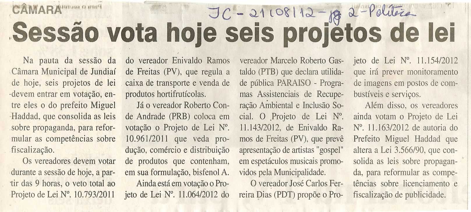 Jornal da Cidade - 21/08/2012