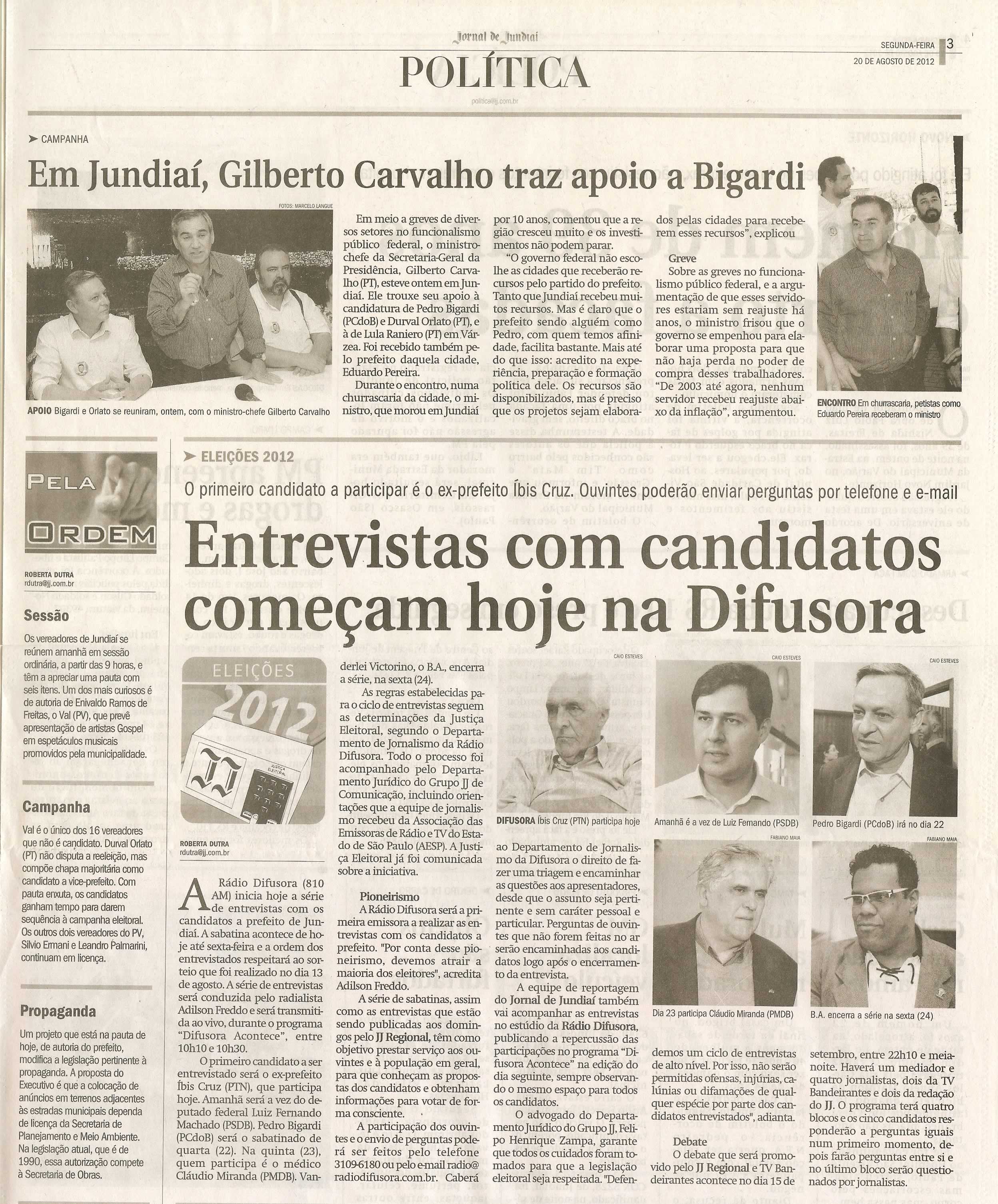 Jornal de Jundiaí - 20/08/2012