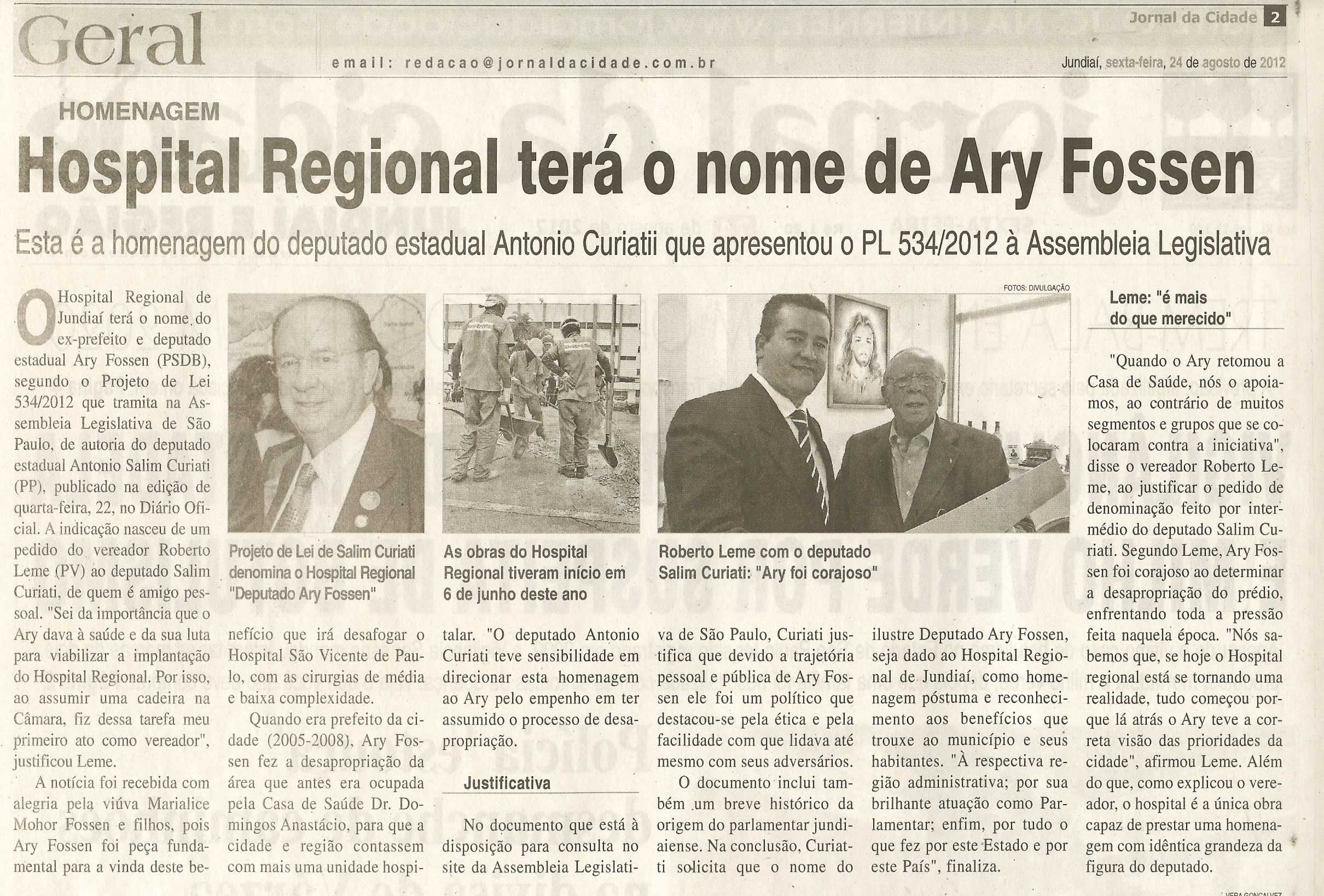 Jornal da Cidade - 24/08/2012