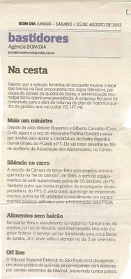 Bom Dia Jundiaí - 25/08/2012