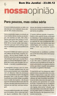 Bom Dia Jundiaí - 23/08/2012
