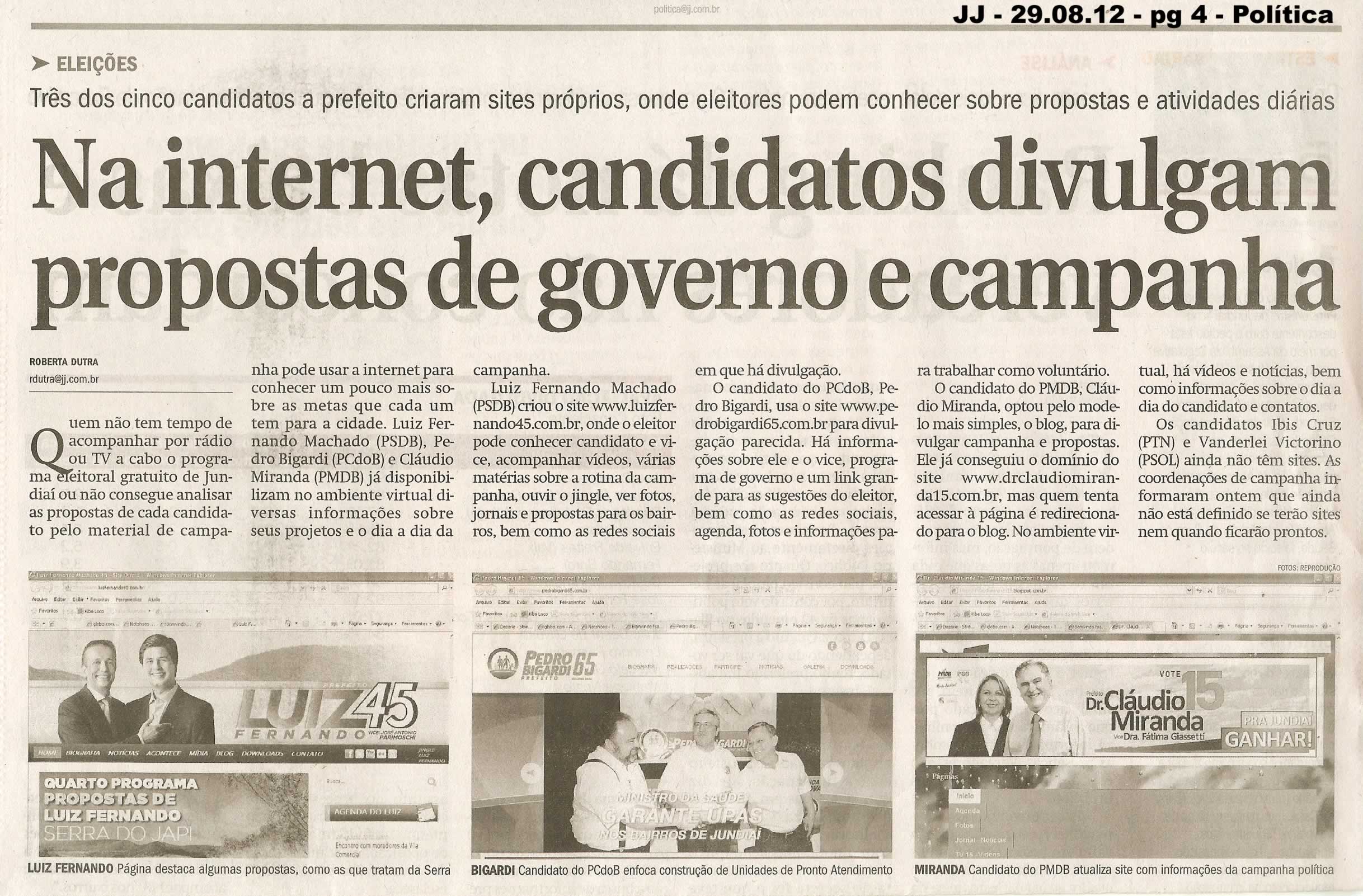 Jornal de Jundiaí - 29/08/2012