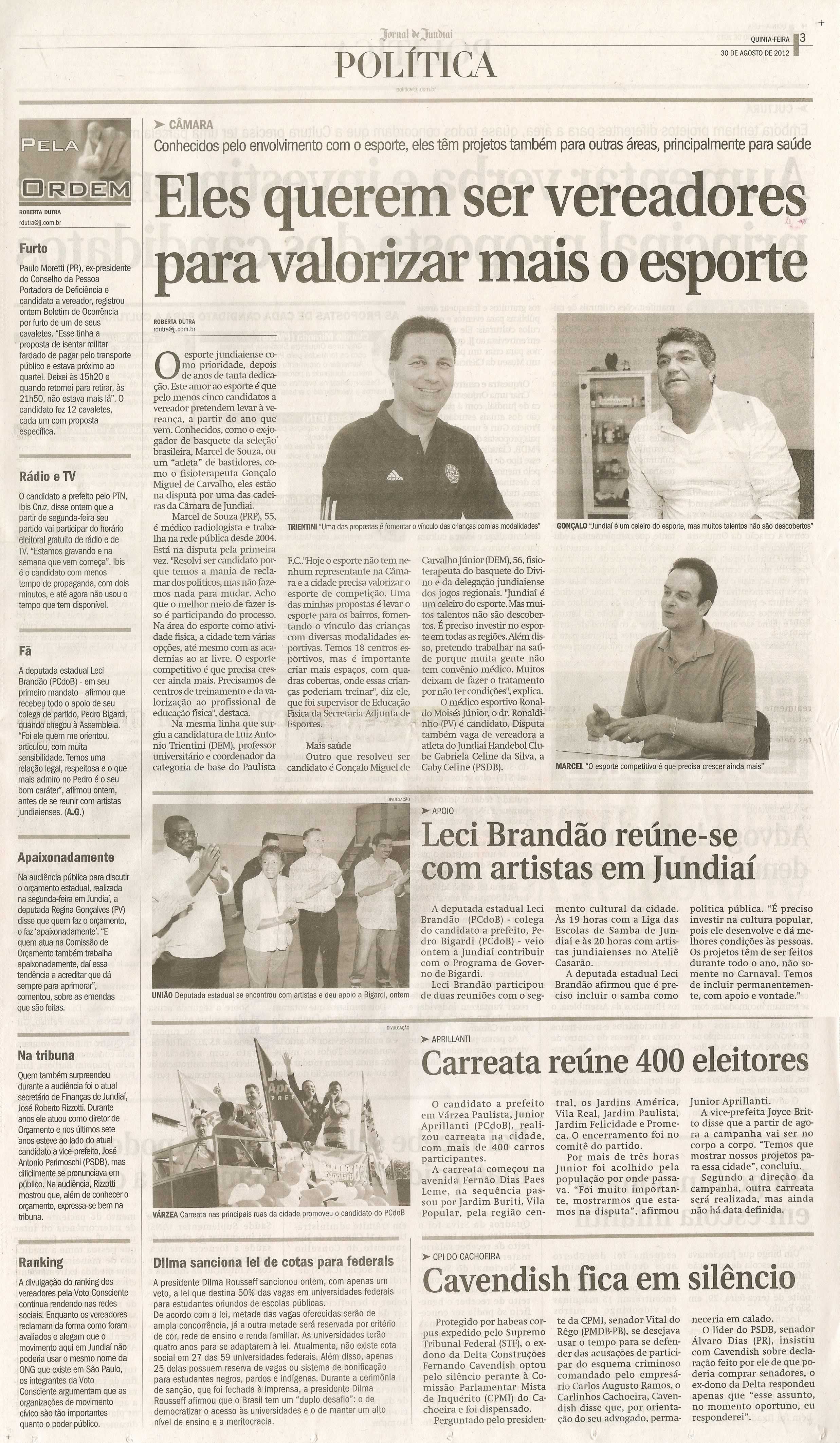 Jornal de Jundiaí - 30/08/2012