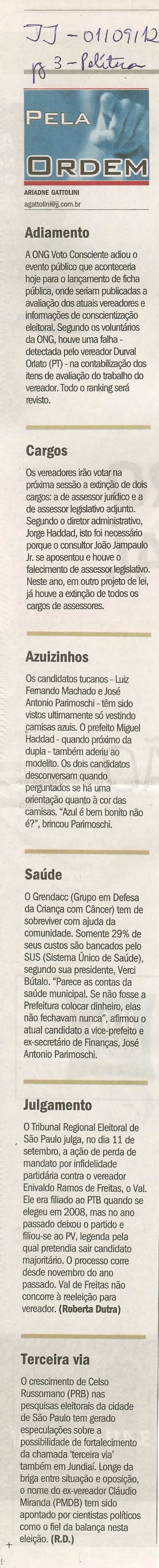 Jornal de Jundiaí - 01/09/2012